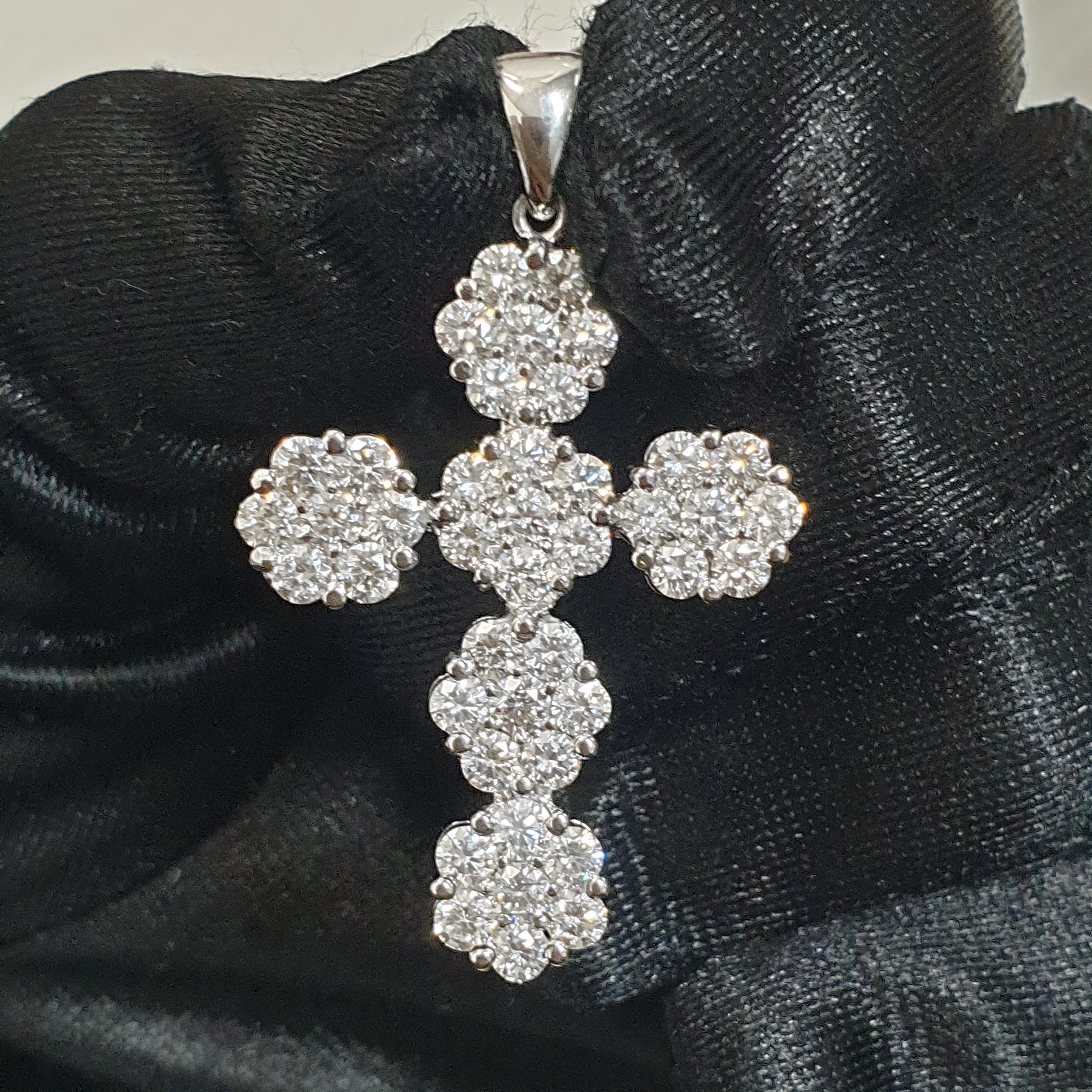 Cross Pendant - 14K White Gold (SOLD - INQUIRE FOR MADE TO ORDER)