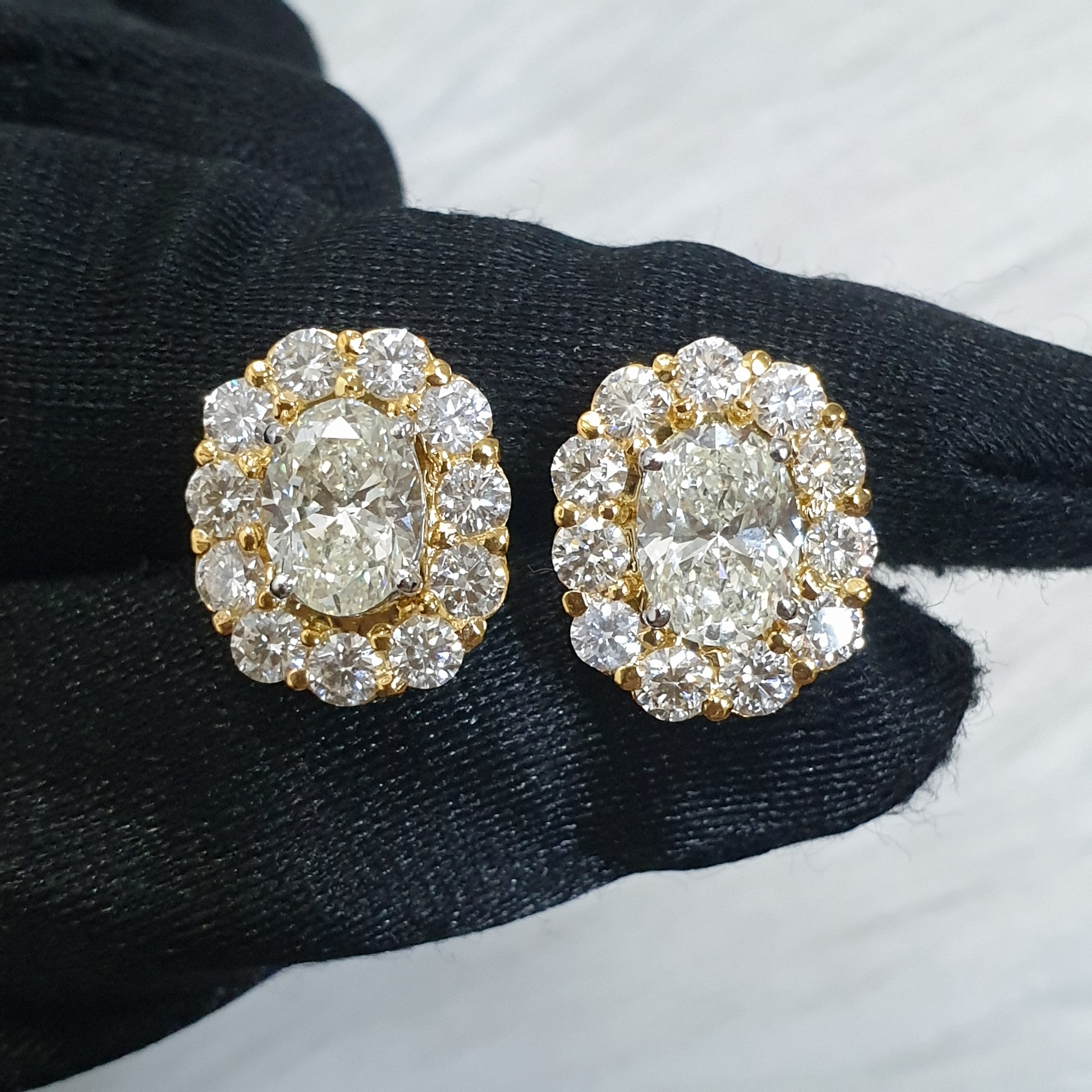Oval Earrings Detachable Pair Earrings - 14K Yellow Gold (SOLD - INQUIRE FOR MADE TO ORDER)