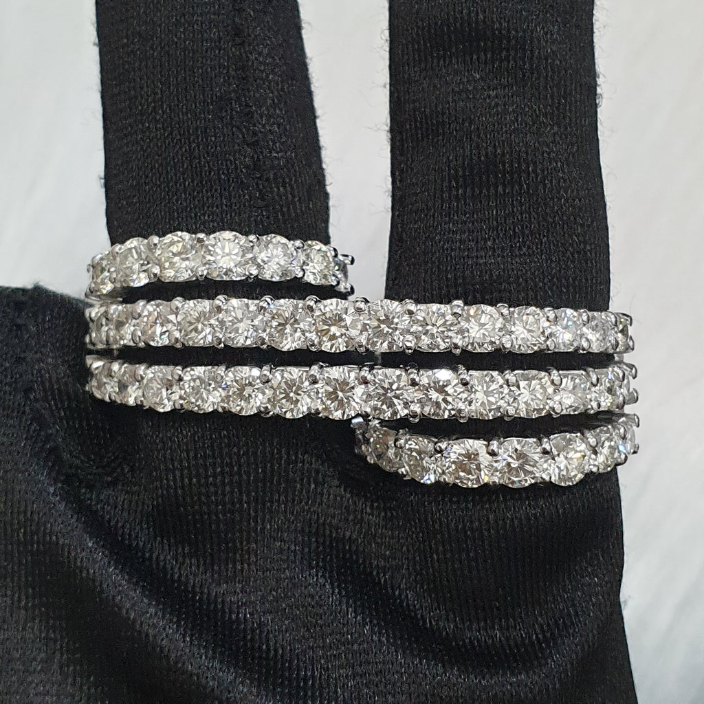 Double Finger Ring - 14K White Gold
