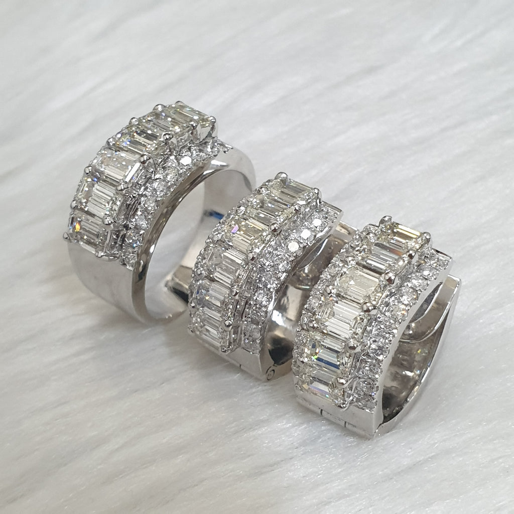 Creole Emerald Terno – 14K White Gold