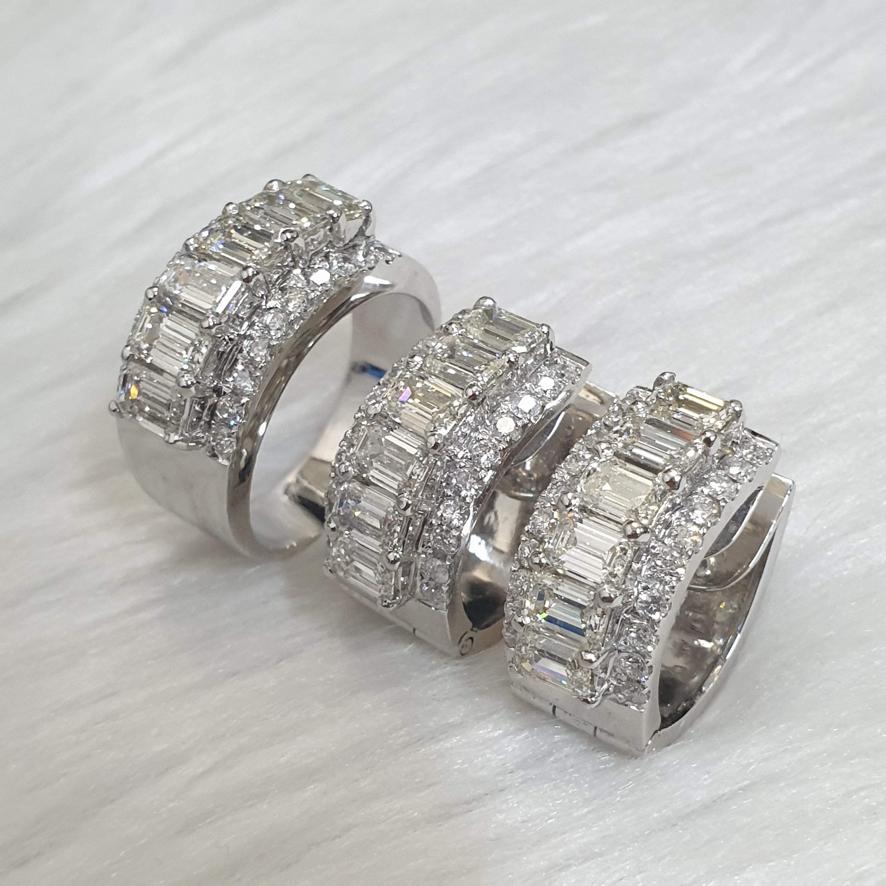 Creole Emerald Terno – 14K White Gold