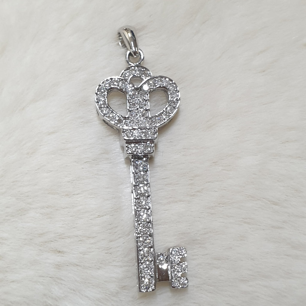 Diamond Key Pendant (SOLD - INQUIRE FOR MADE TO ORDER)