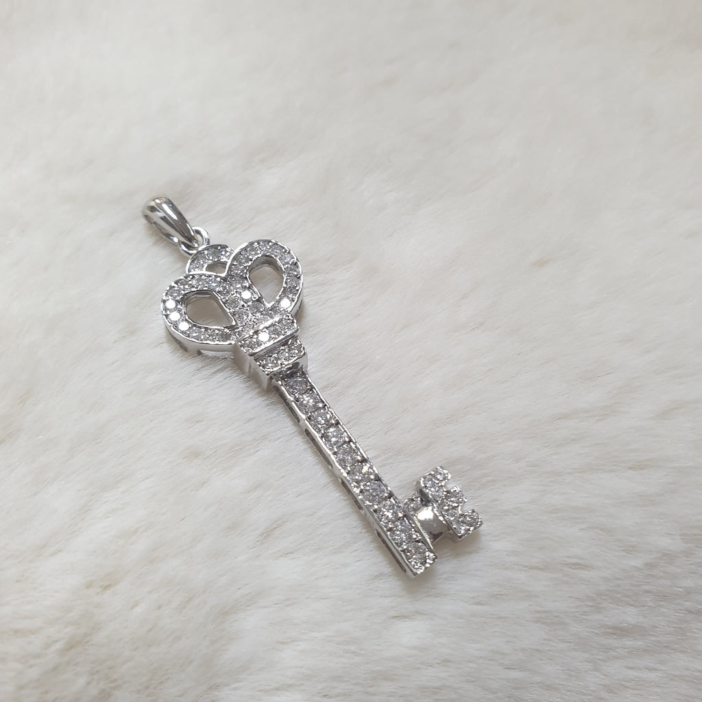 Diamond Key Pendant (SOLD - INQUIRE FOR MADE TO ORDER)