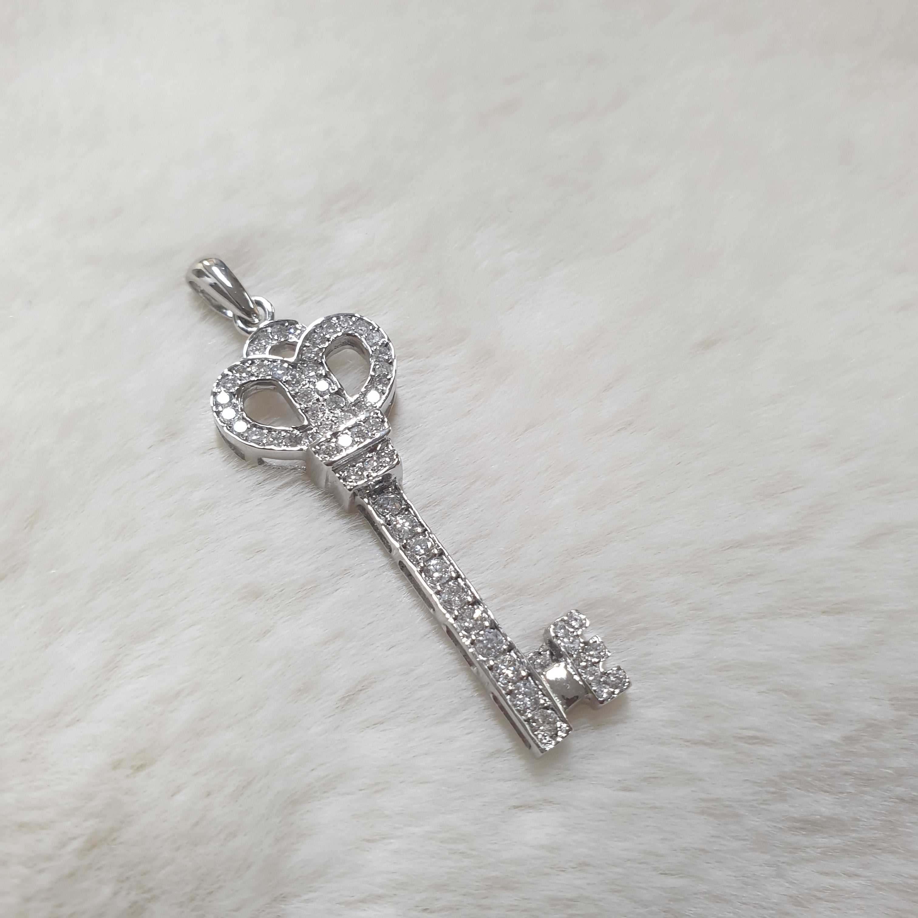 Diamond Key Pendant (SOLD - INQUIRE FOR MADE TO ORDER)