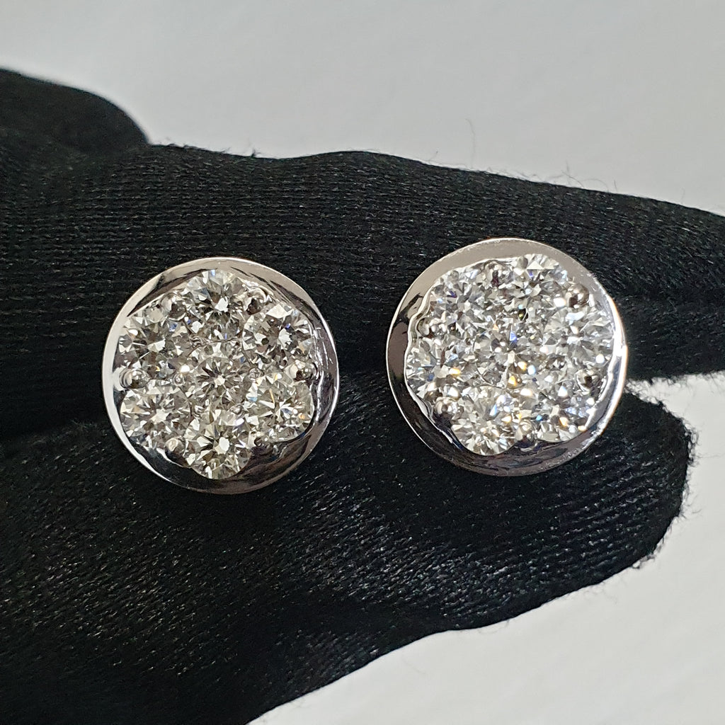 Pair Earring - 14K White Gold (SOLD - INQUIRE FOR MADE TO ORDER)