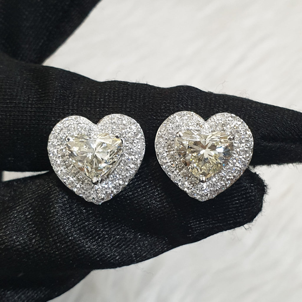 Detachable Pair Earring - 14K White Gold