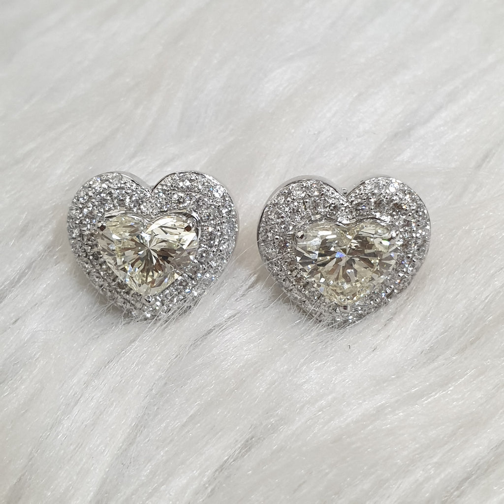 Detachable Pair Earring - 14K White Gold