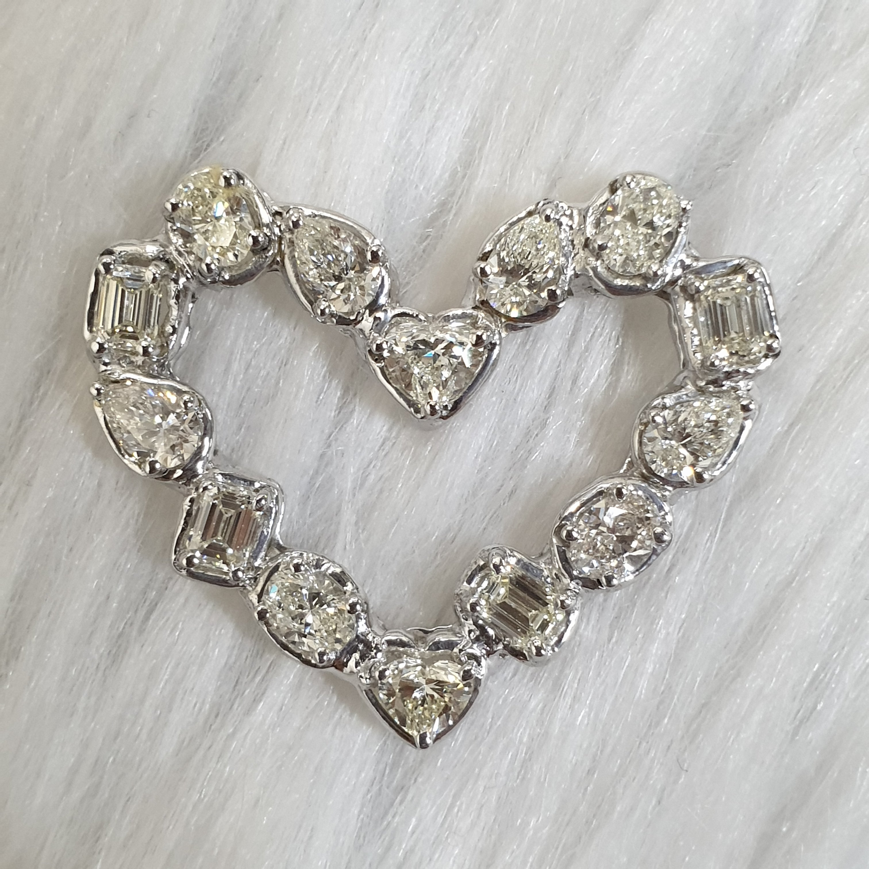 Heart Pendant - 14K White Gold (SOLD - INQUIRE FOR MADE TO ORDER)