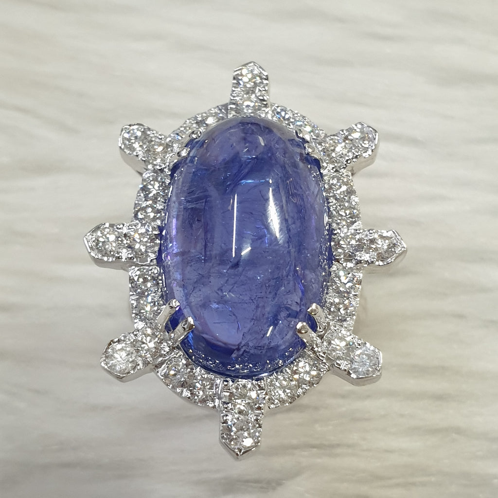 Kyanite Ring - 14K White Gold