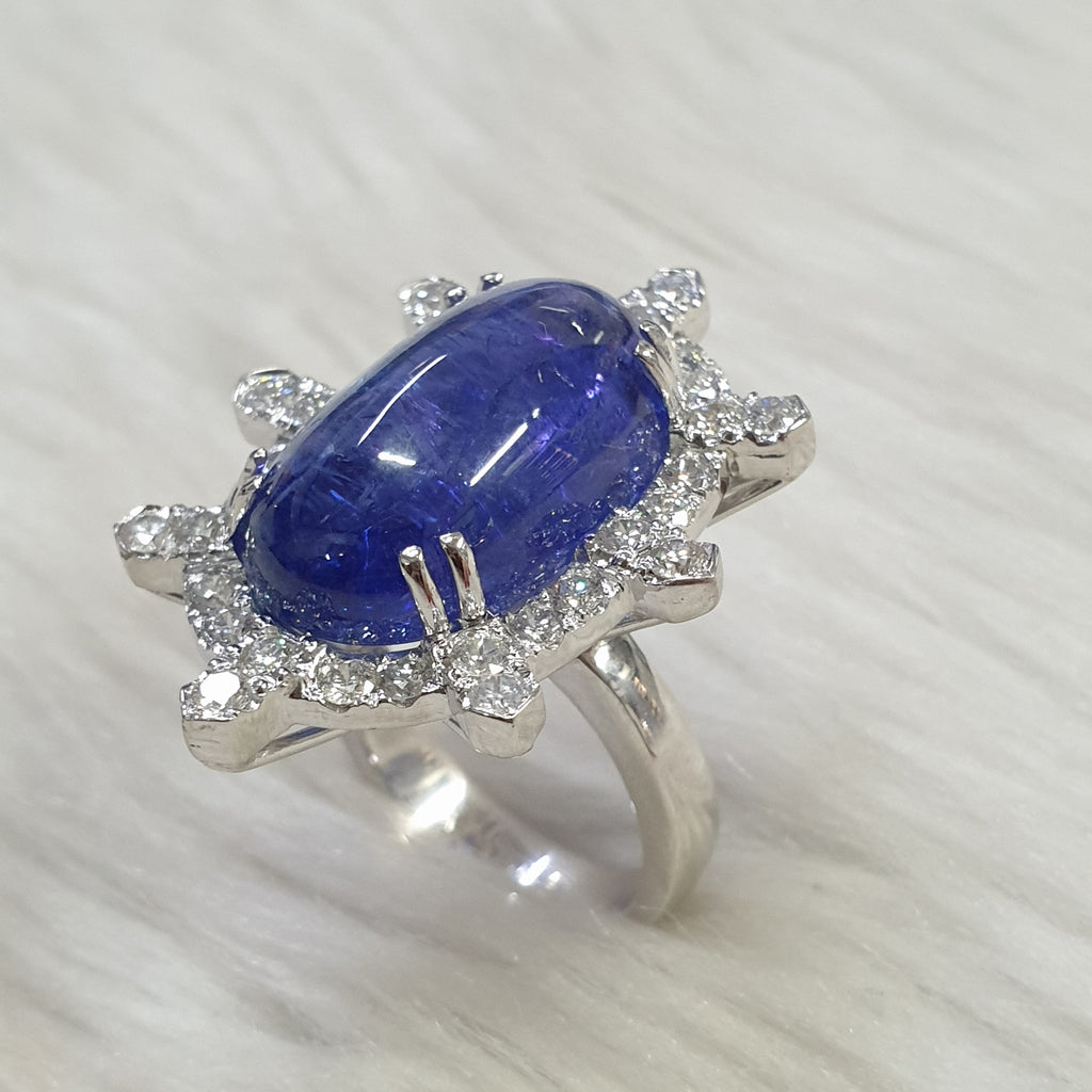 Kyanite Ring - 14K White Gold
