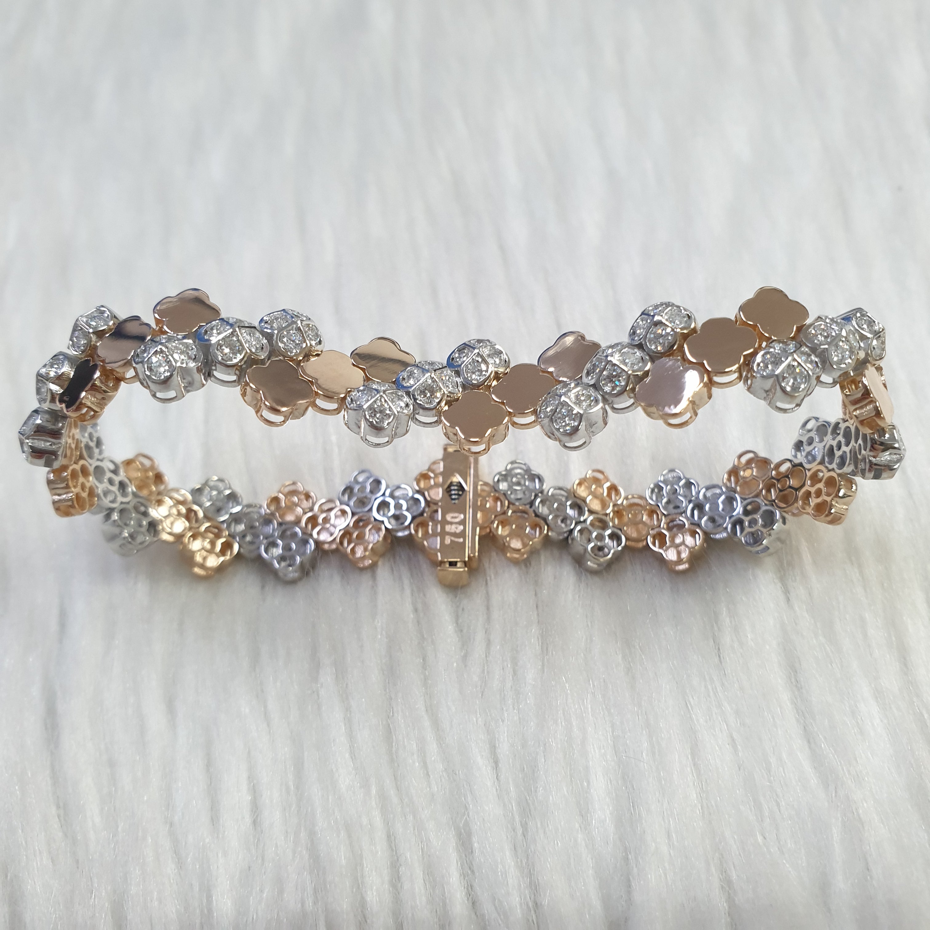 Bracelet 18K Rose / White Gold (SOLD - INQUIRE FOR MADE TO ORDER)