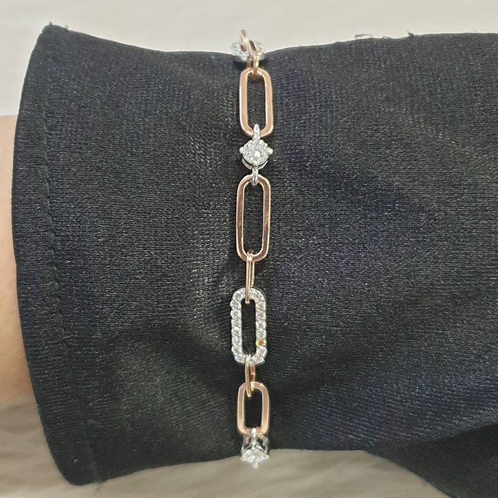 Diamond Bracelet 18K Rose / White Gold