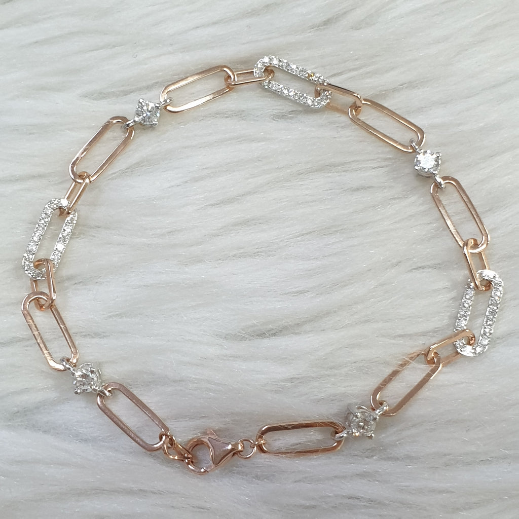 Diamond Bracelet 18K Rose / White Gold