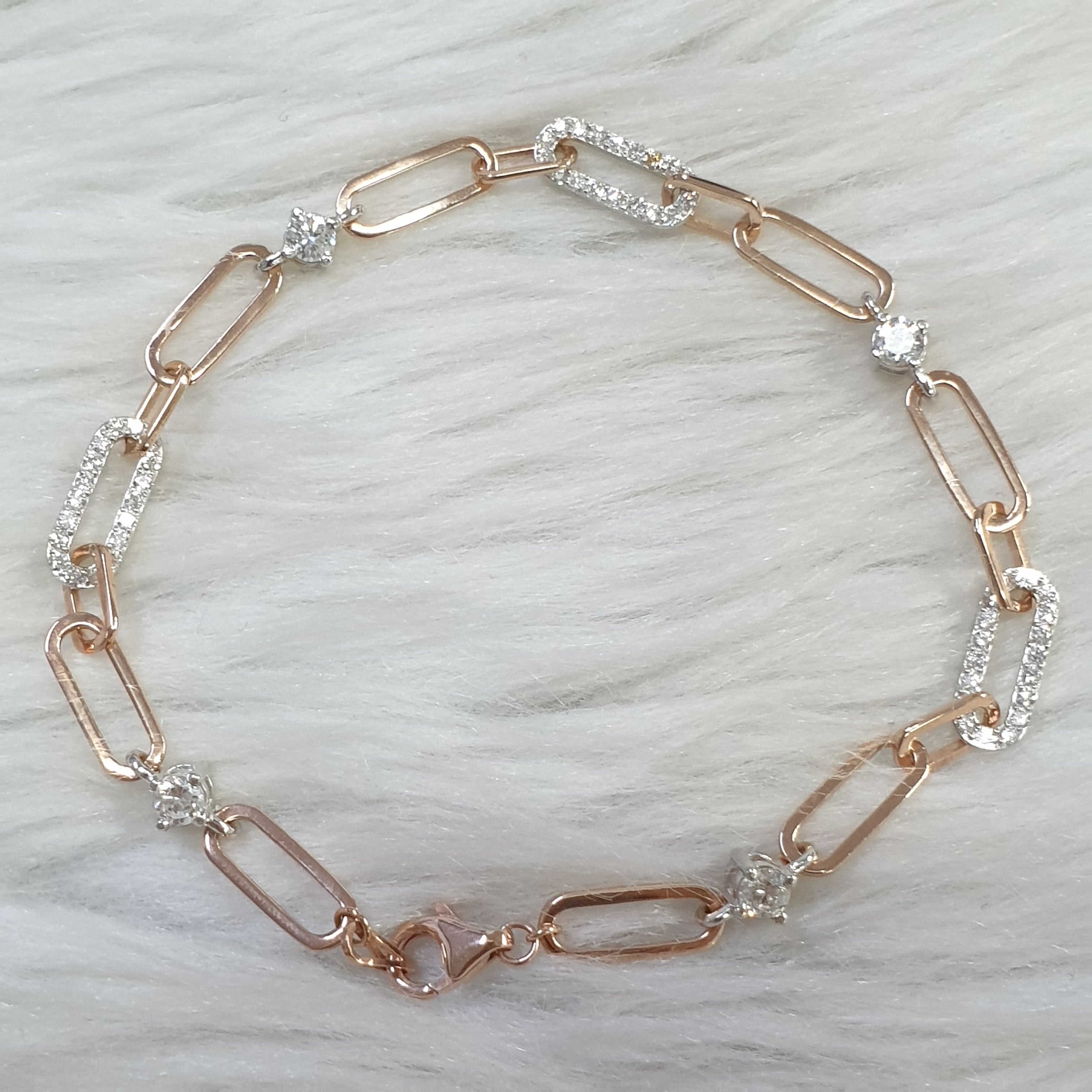 Diamond Bracelet 18K Rose / White Gold