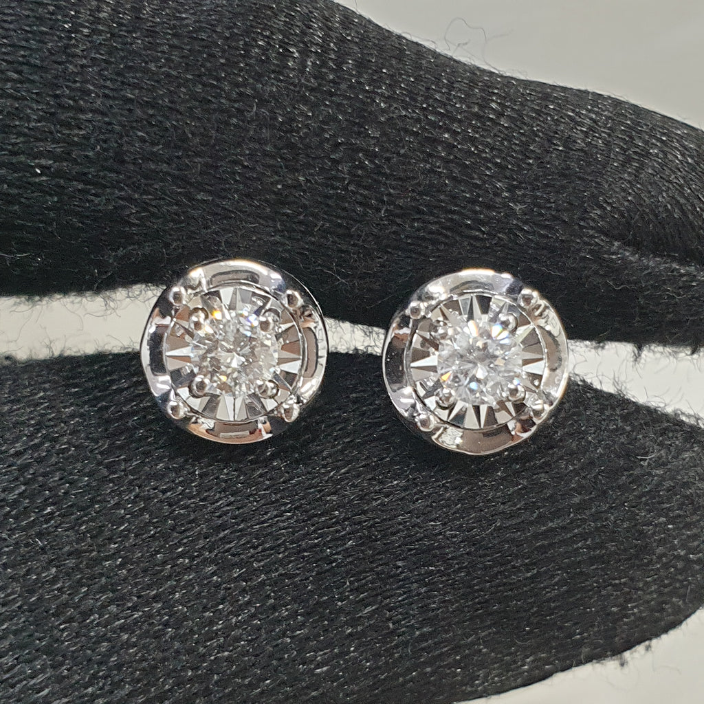 Pair Earring - 18K White Gold