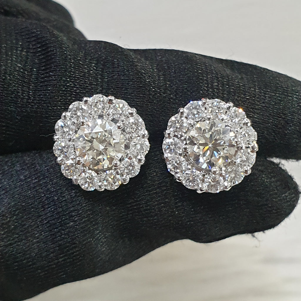 Detachable Pair Earring - 14K White Gold