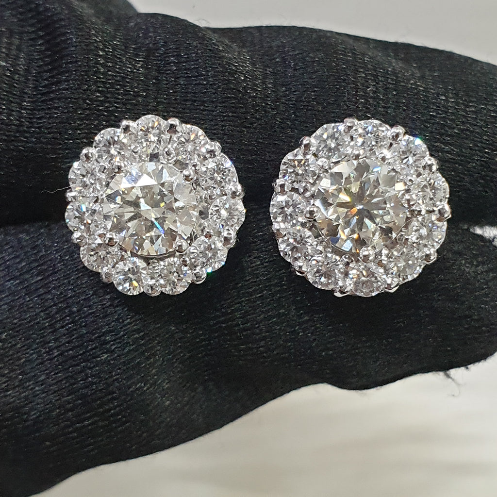 Detachable Pair Earring - 14K White Gold