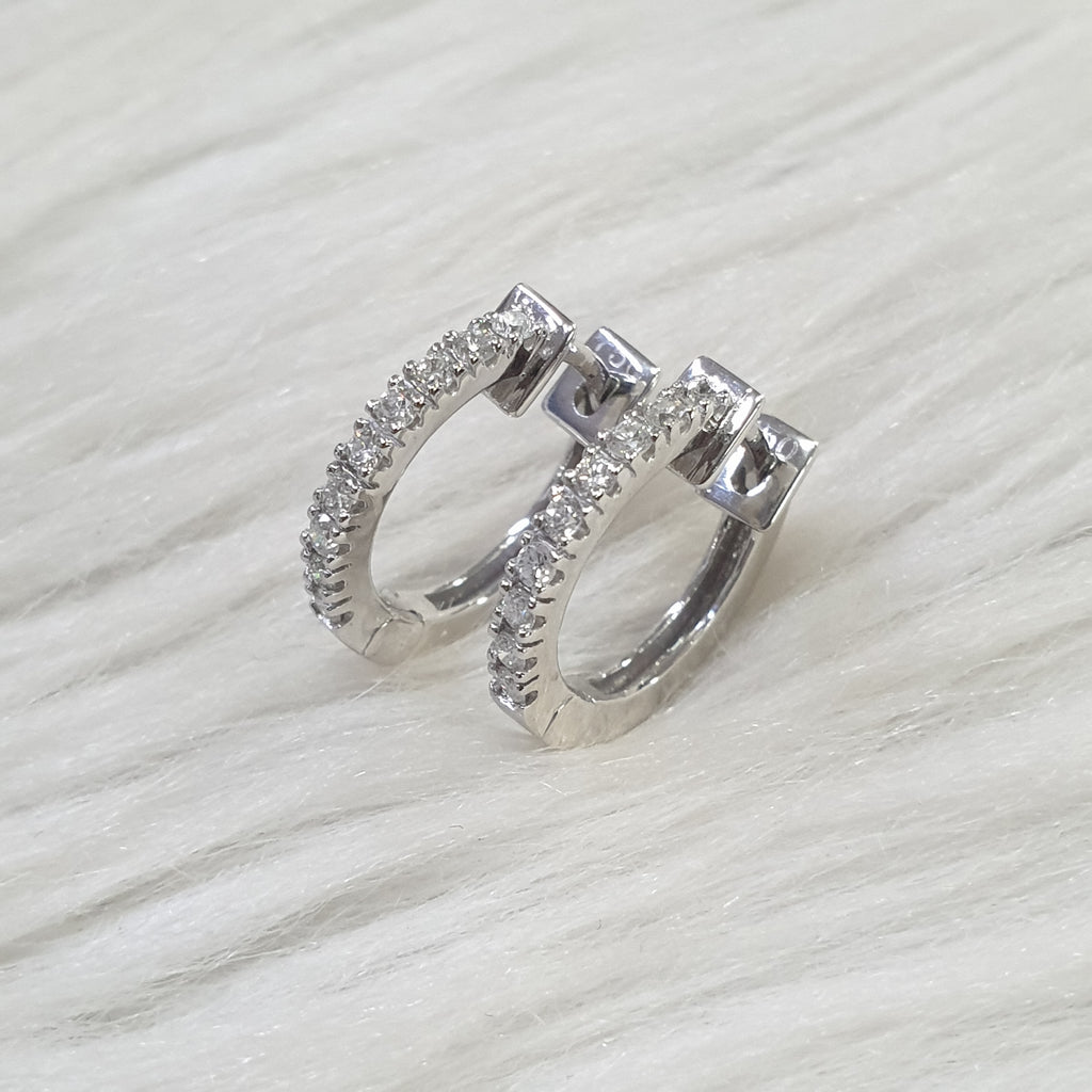 Pair Earring - 18K White Gold