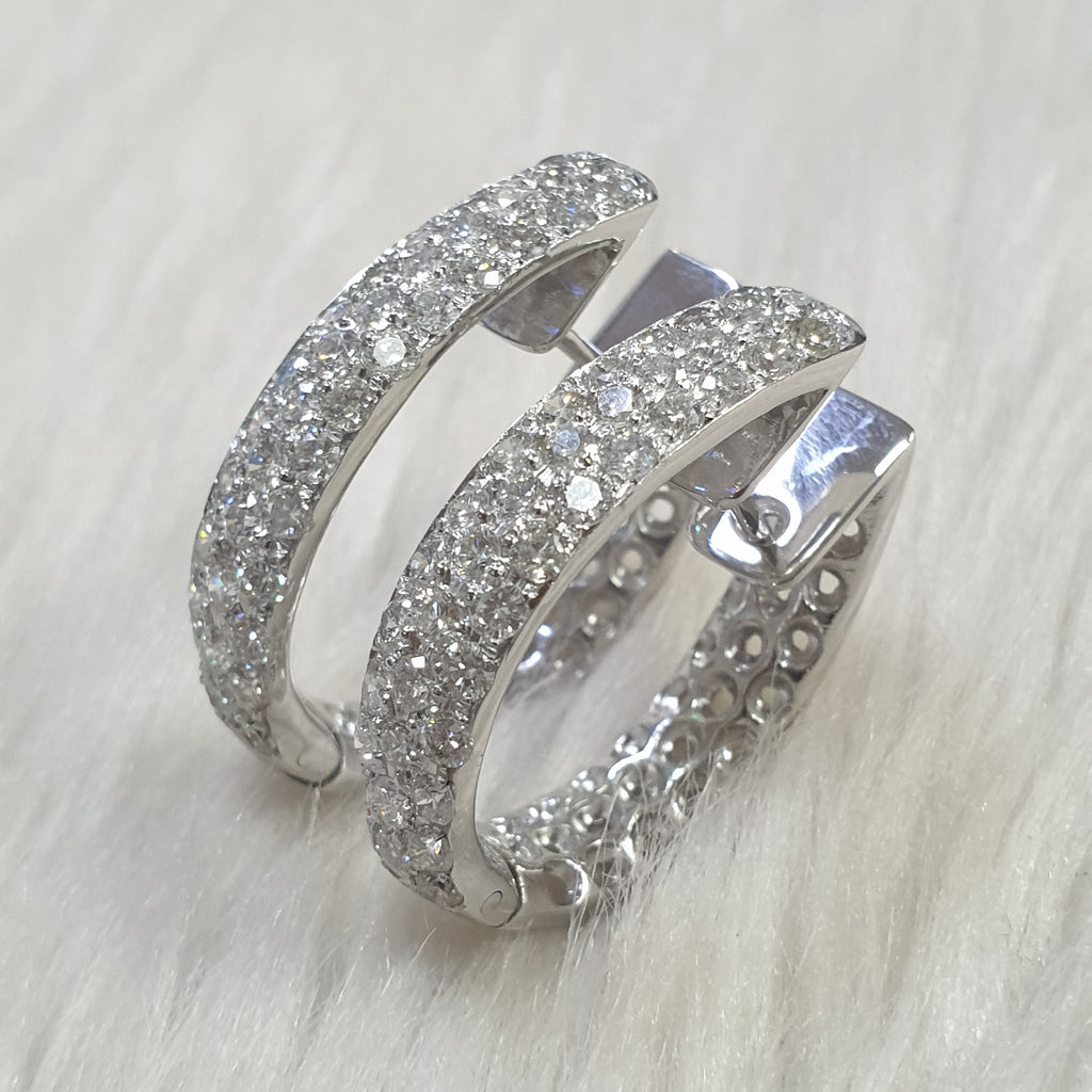 Pair Earring - 14K White Gold (SOLD - INQUIRE FOR MADE TO ORDER)