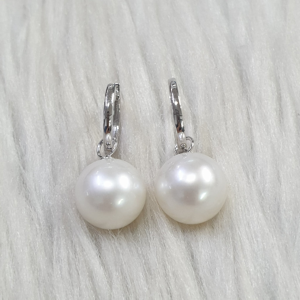Pearl Drop Earring - 14K White Gold