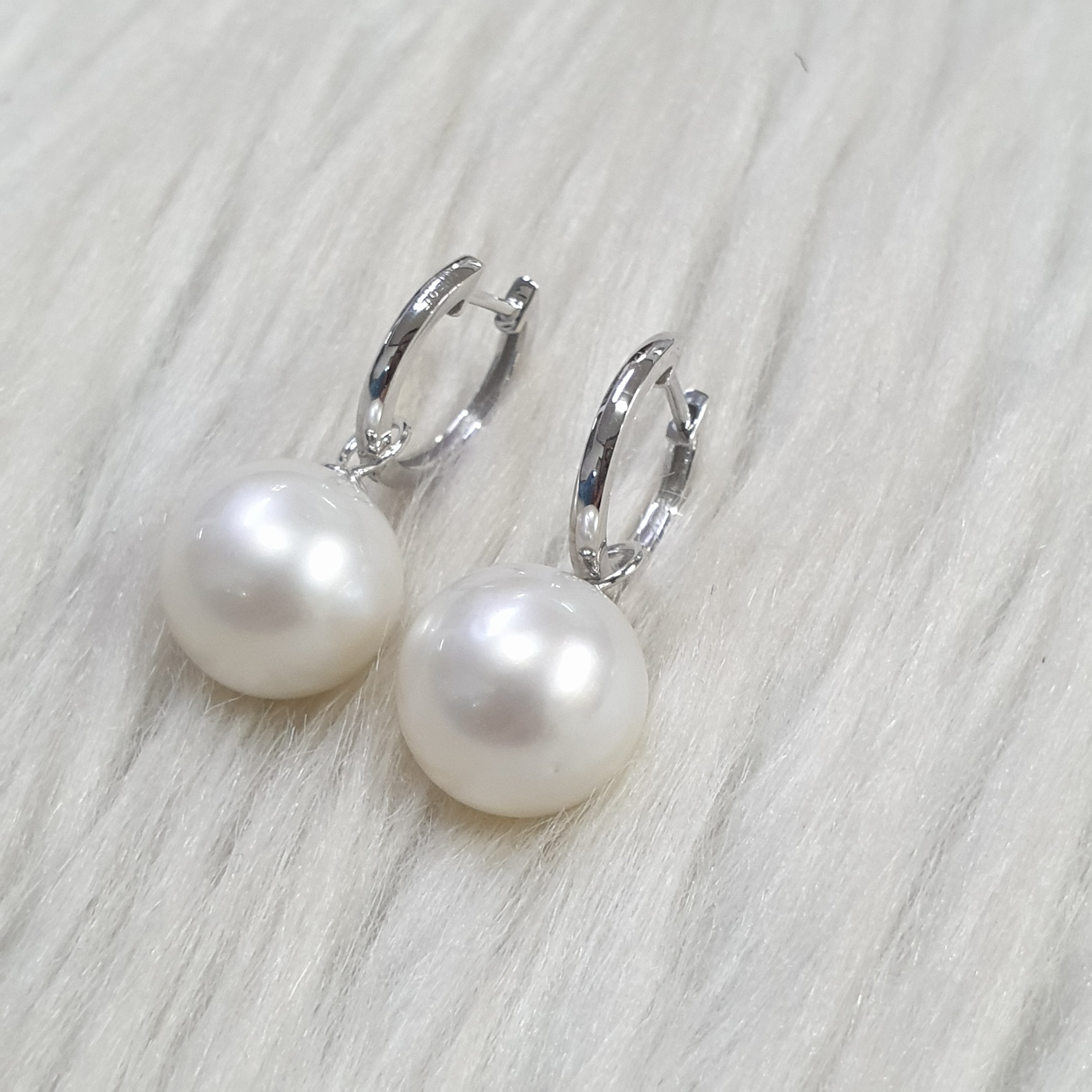 Pearl Drop Earring - 14K White Gold