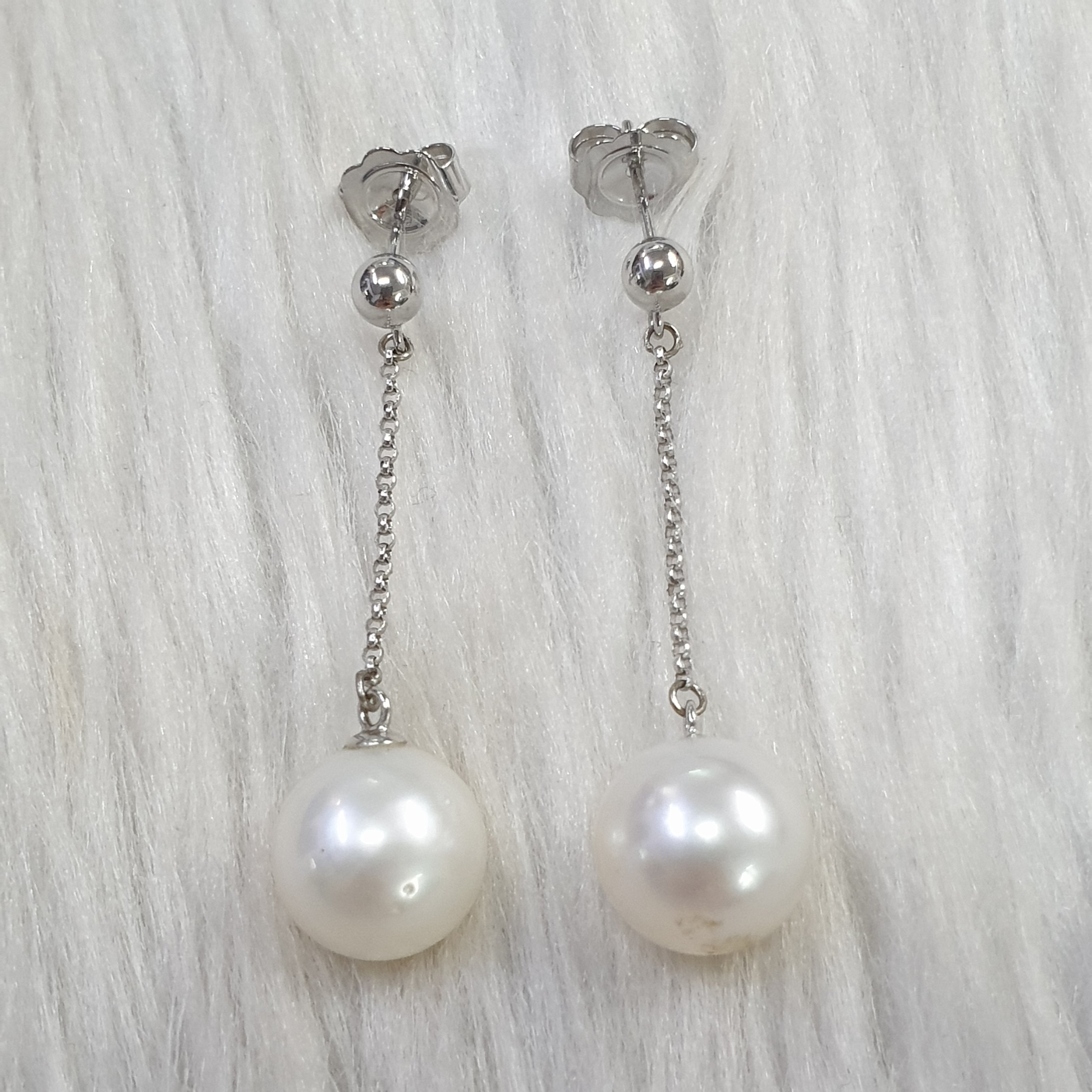 Pearl Drop Earring - 18K White Gold