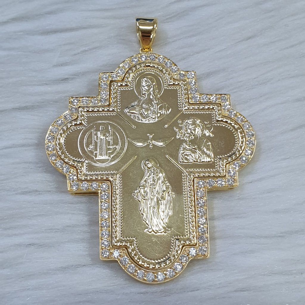 Cross Pendant - 18K Yellow Gold (SOLD - INQUIRE FOR MADE TO ORDER)
