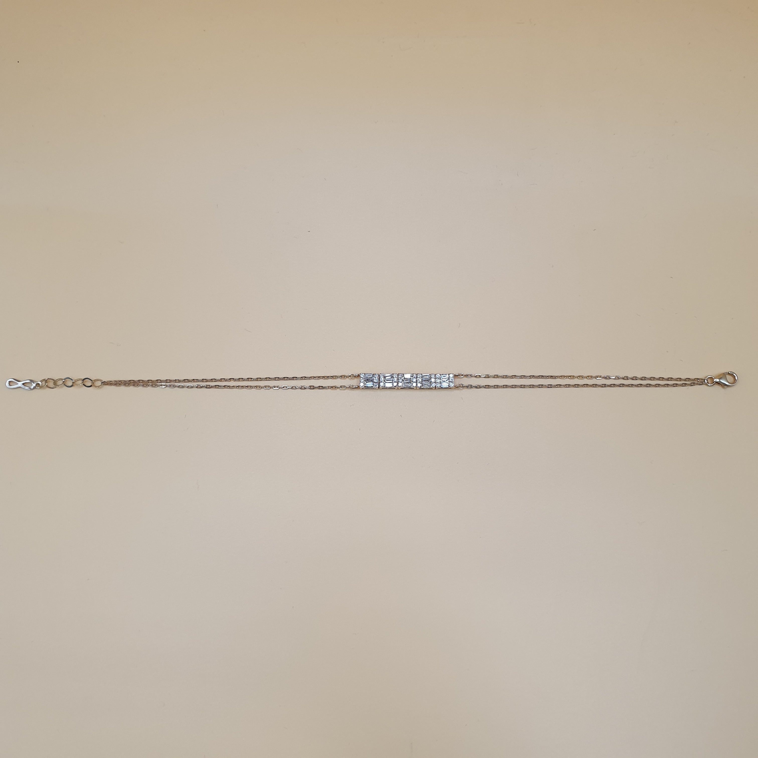 Baguette and Titus Bracelet 18K Rose Gold
