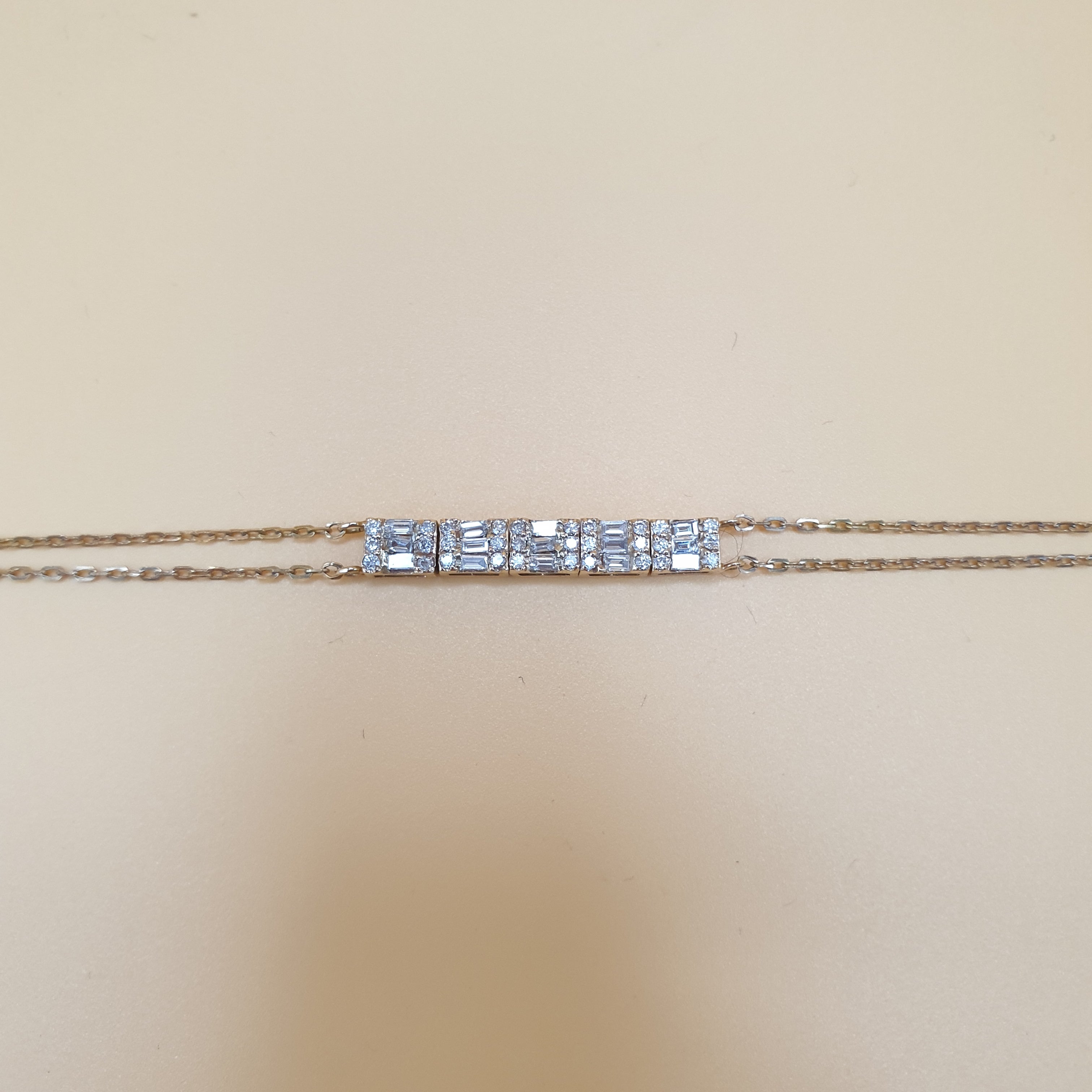 Baguette and Titus Bracelet 18K Rose Gold