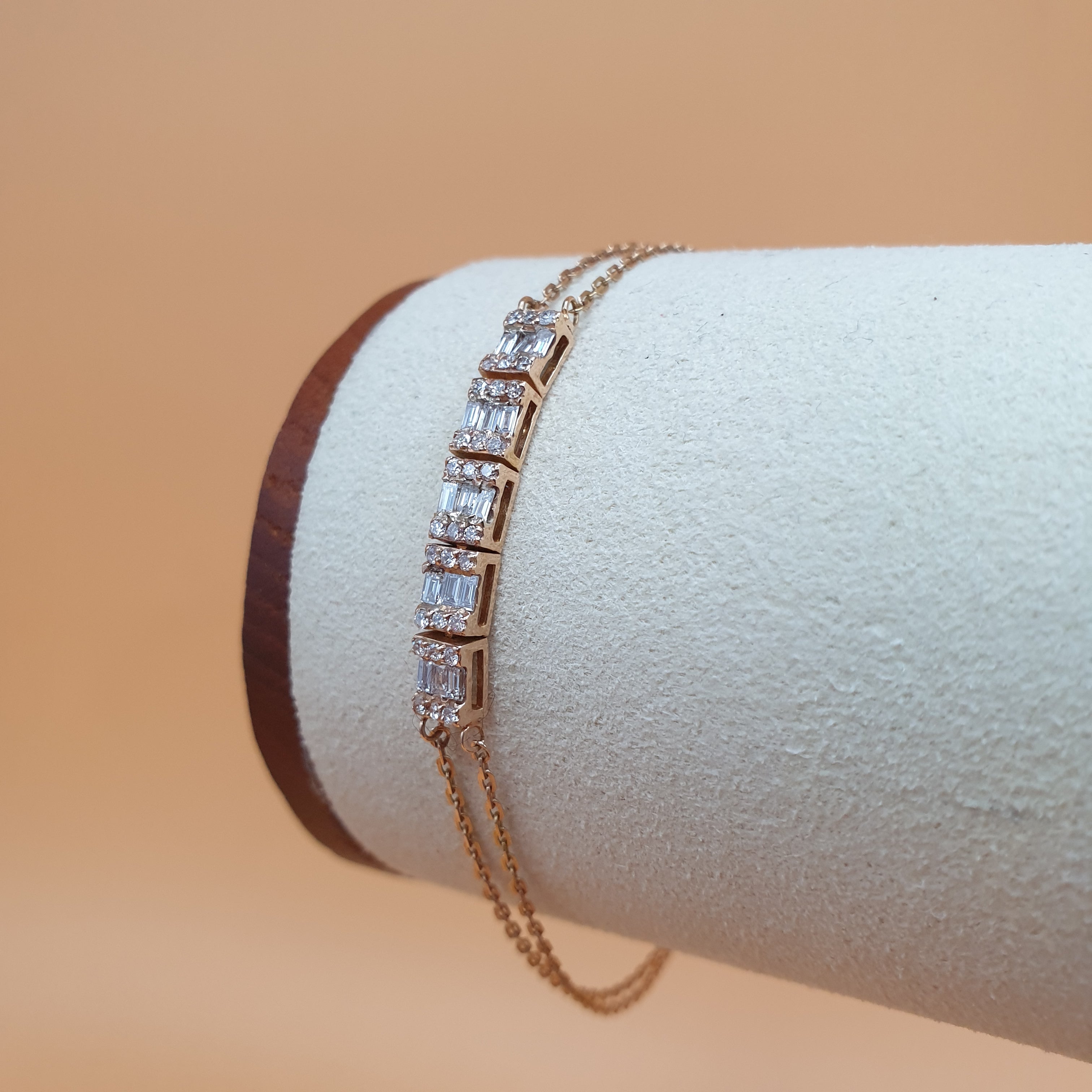 Baguette and Titus Bracelet 18K Rose Gold