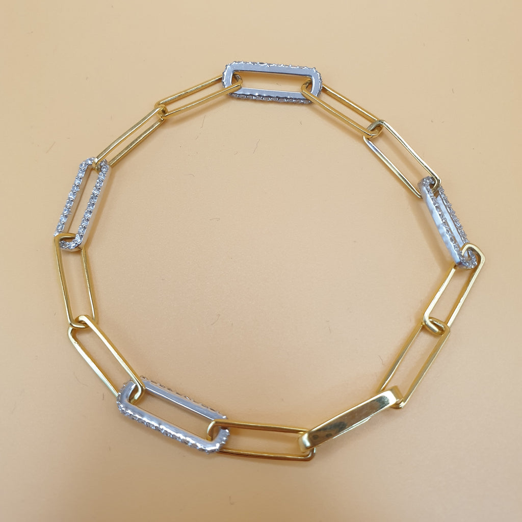 Bracelet - 18K White/Yellow Gold