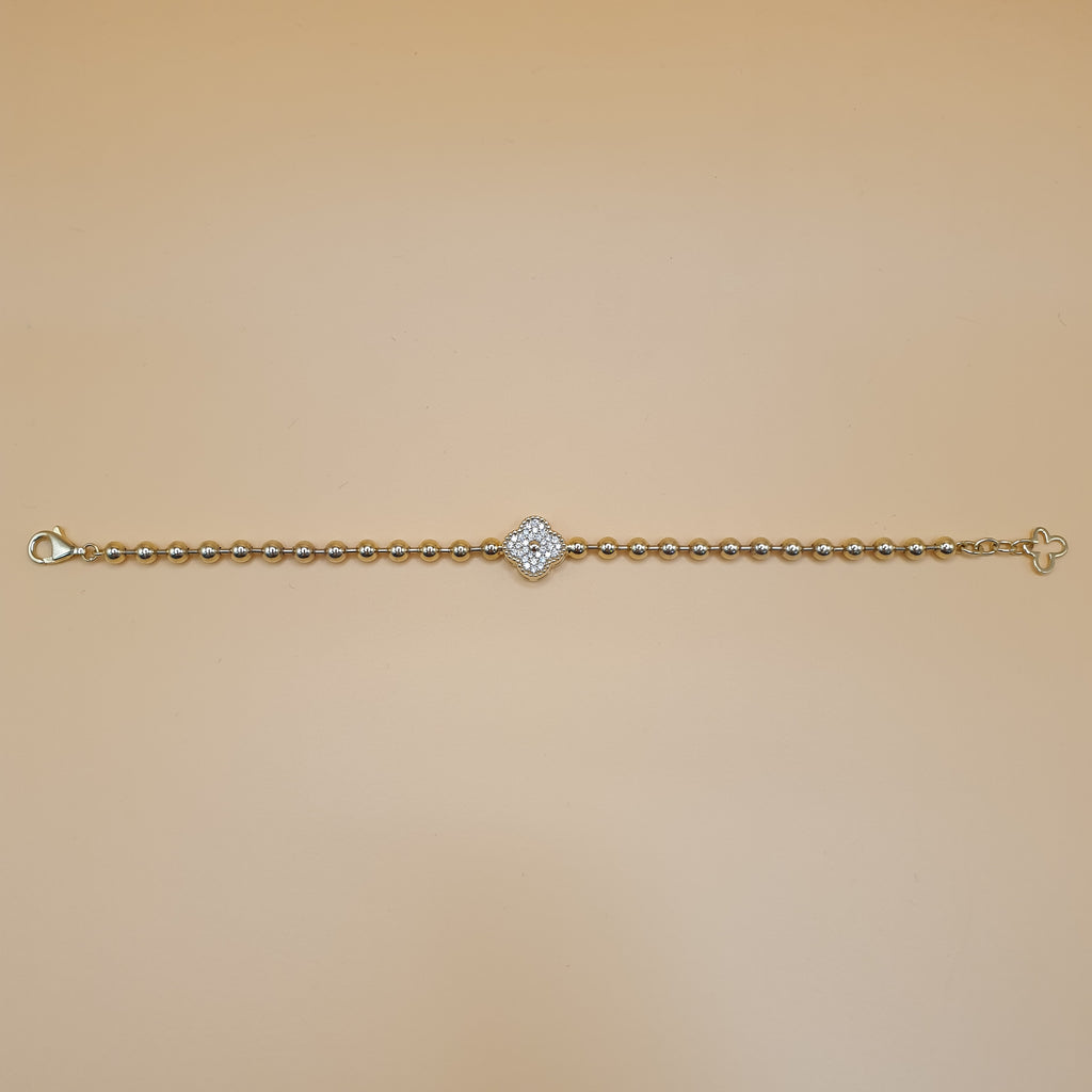 Clover Bracelet – Yellow Gold with Diamonds