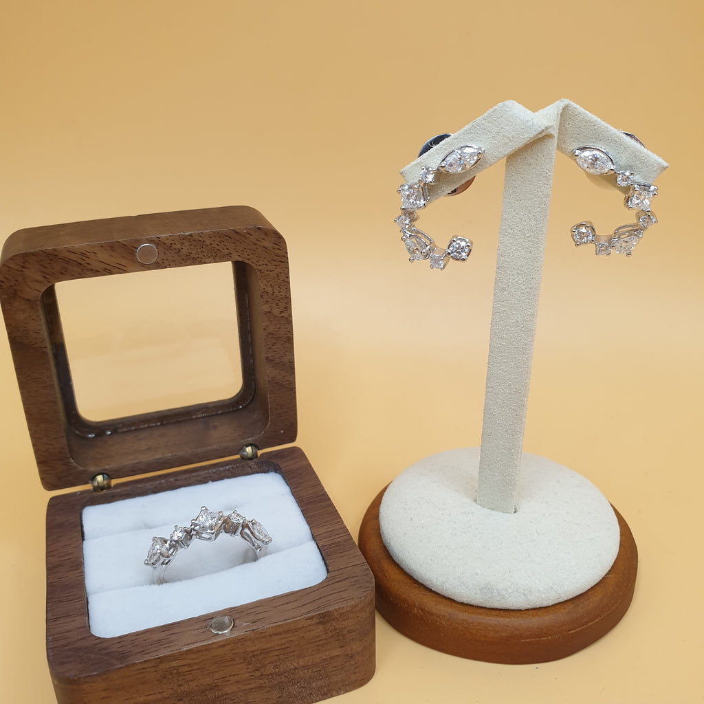 Fancy Diamond Terno Set – 14K White Gold