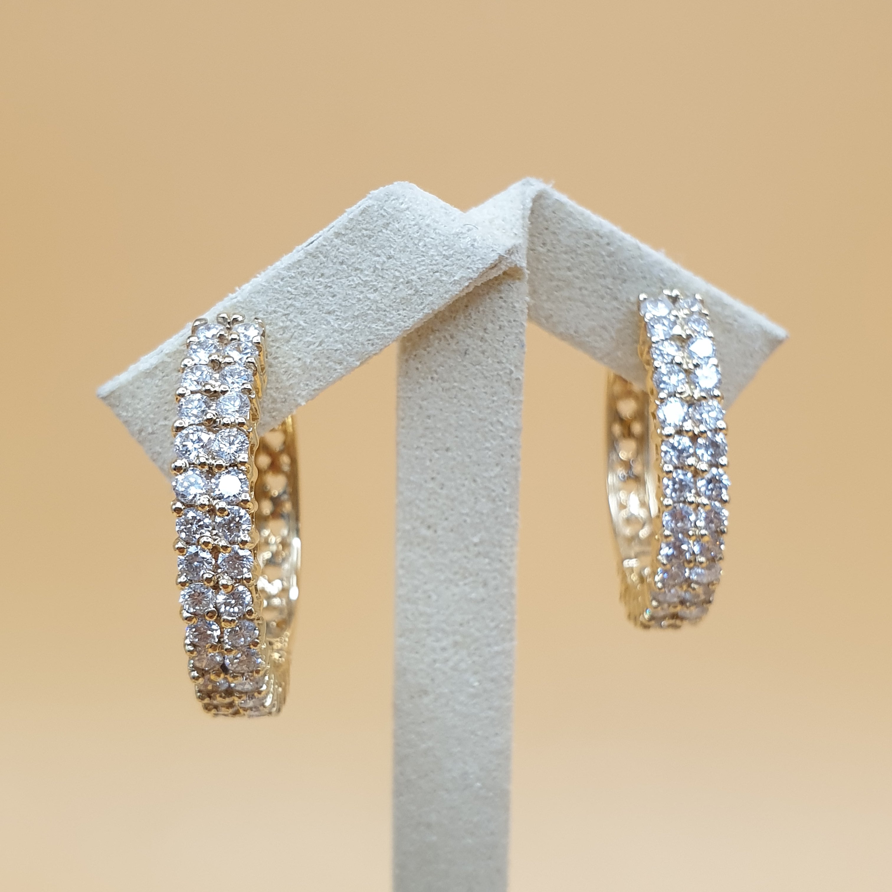 Diamond Creolla Earring - 14K Yellow Gold