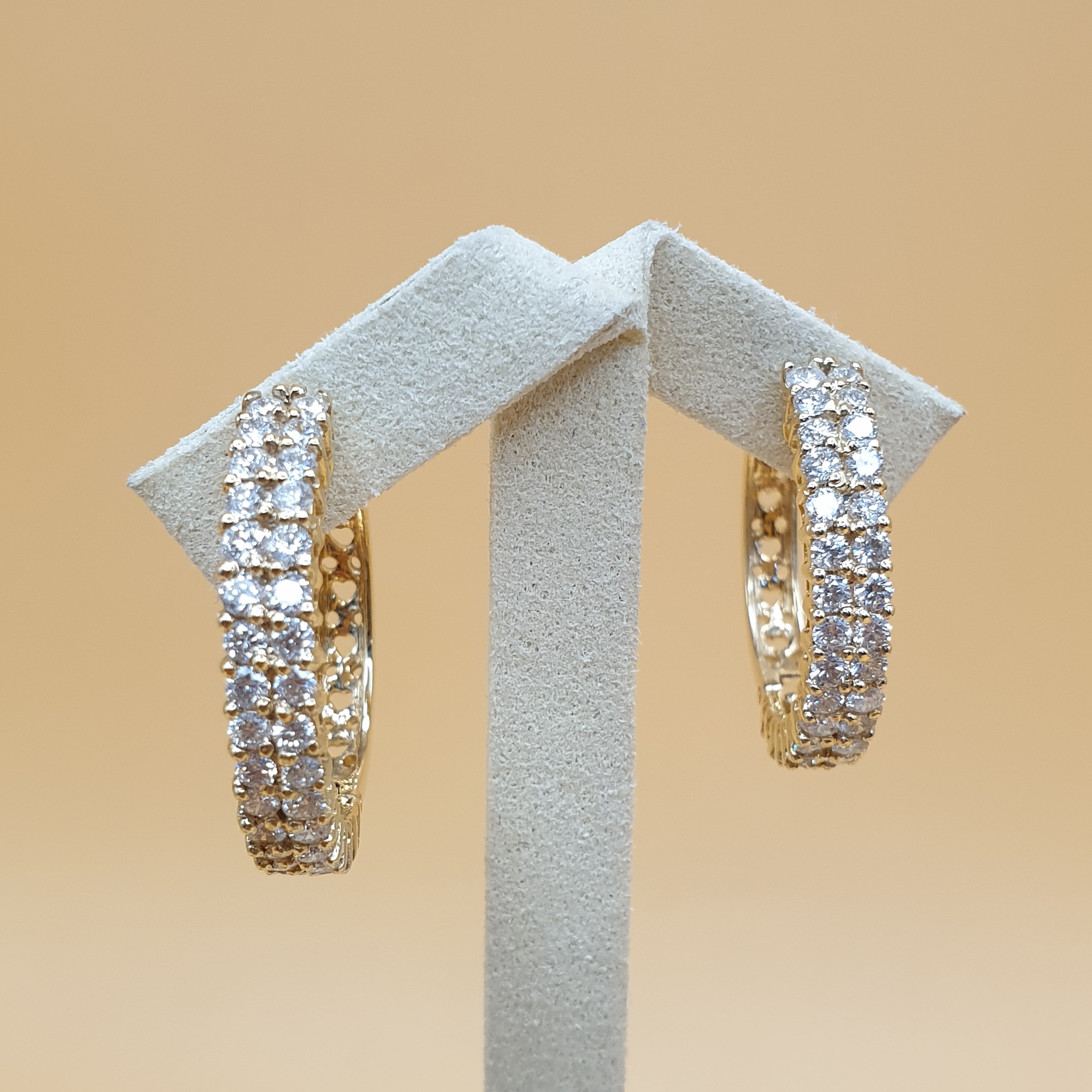 Diamond Creolla Earring - 14K Yellow Gold
