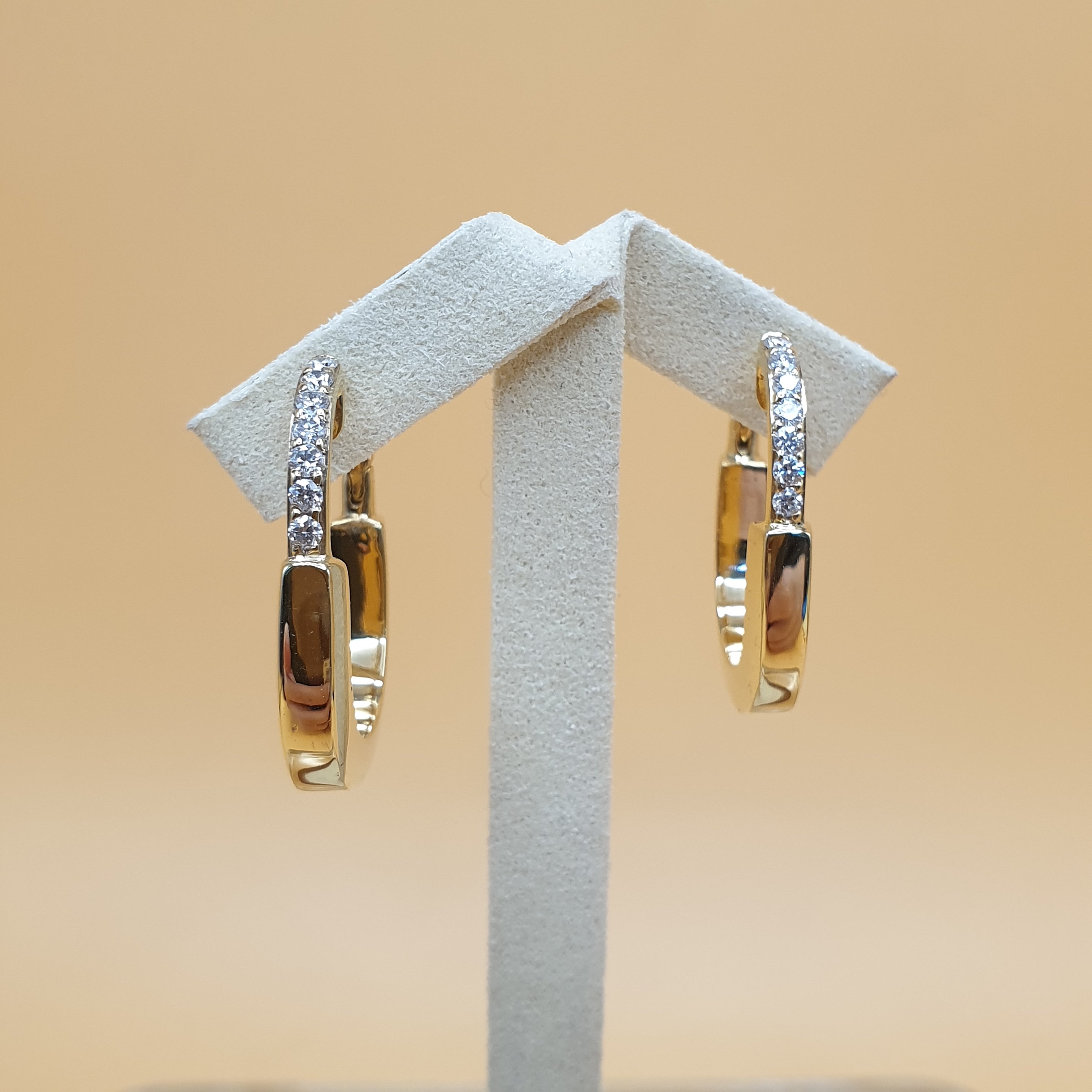 Pair Earrings PadLock Yellow Gold