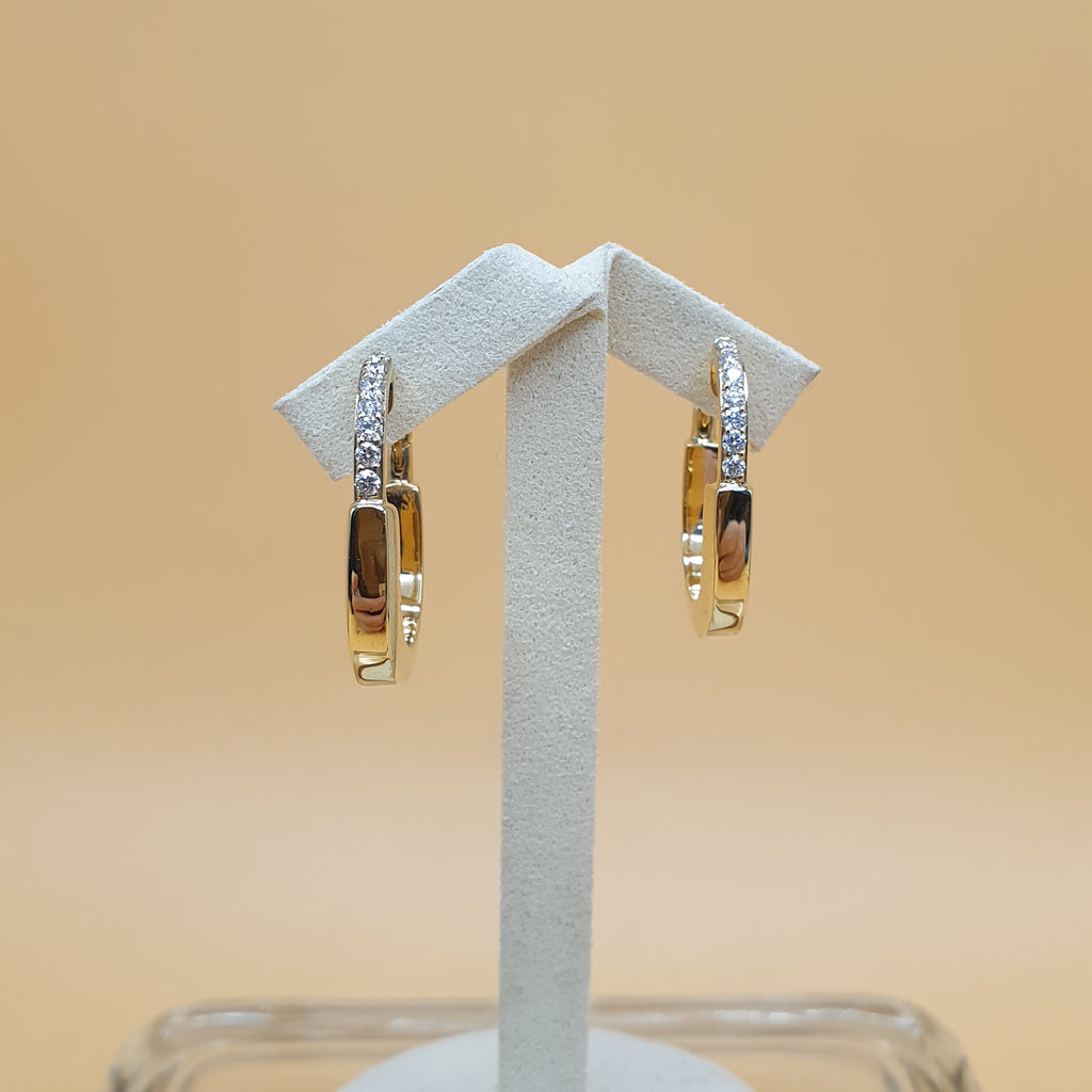 Pair Earrings PadLock Yellow Gold