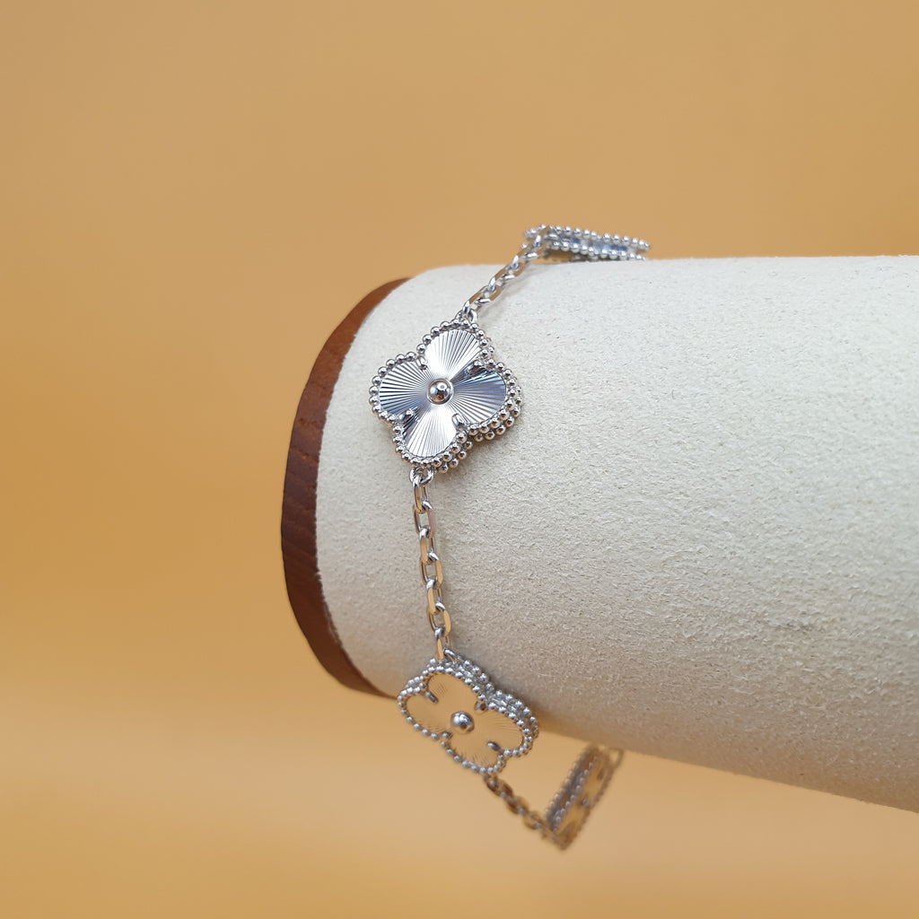 Clover Bracelet - 18K White Gold