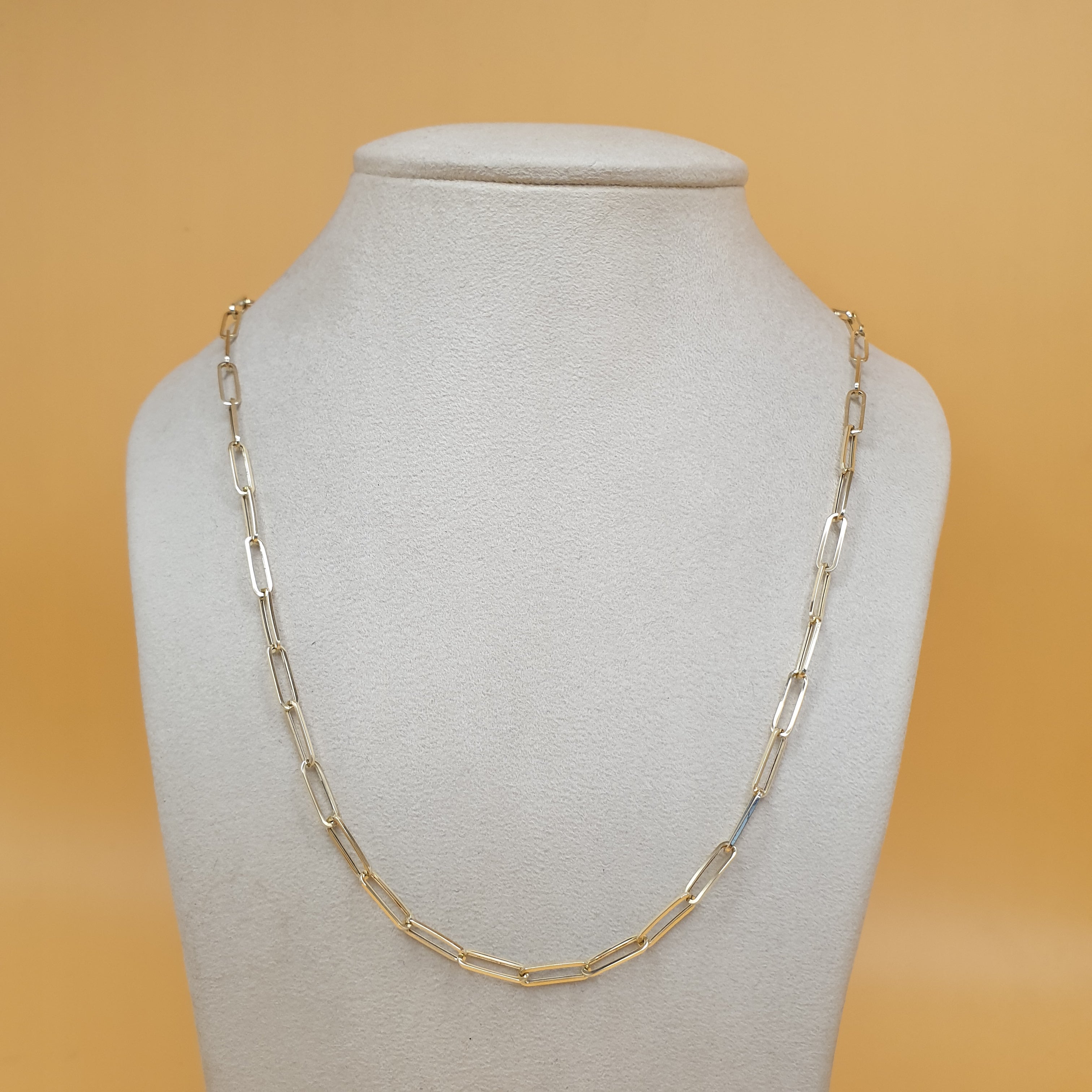 Paperclip Necklace - 18K Yellow Gold