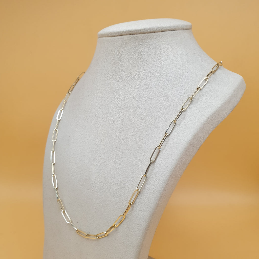 Paperclip Necklace - 18K Yellow Gold
