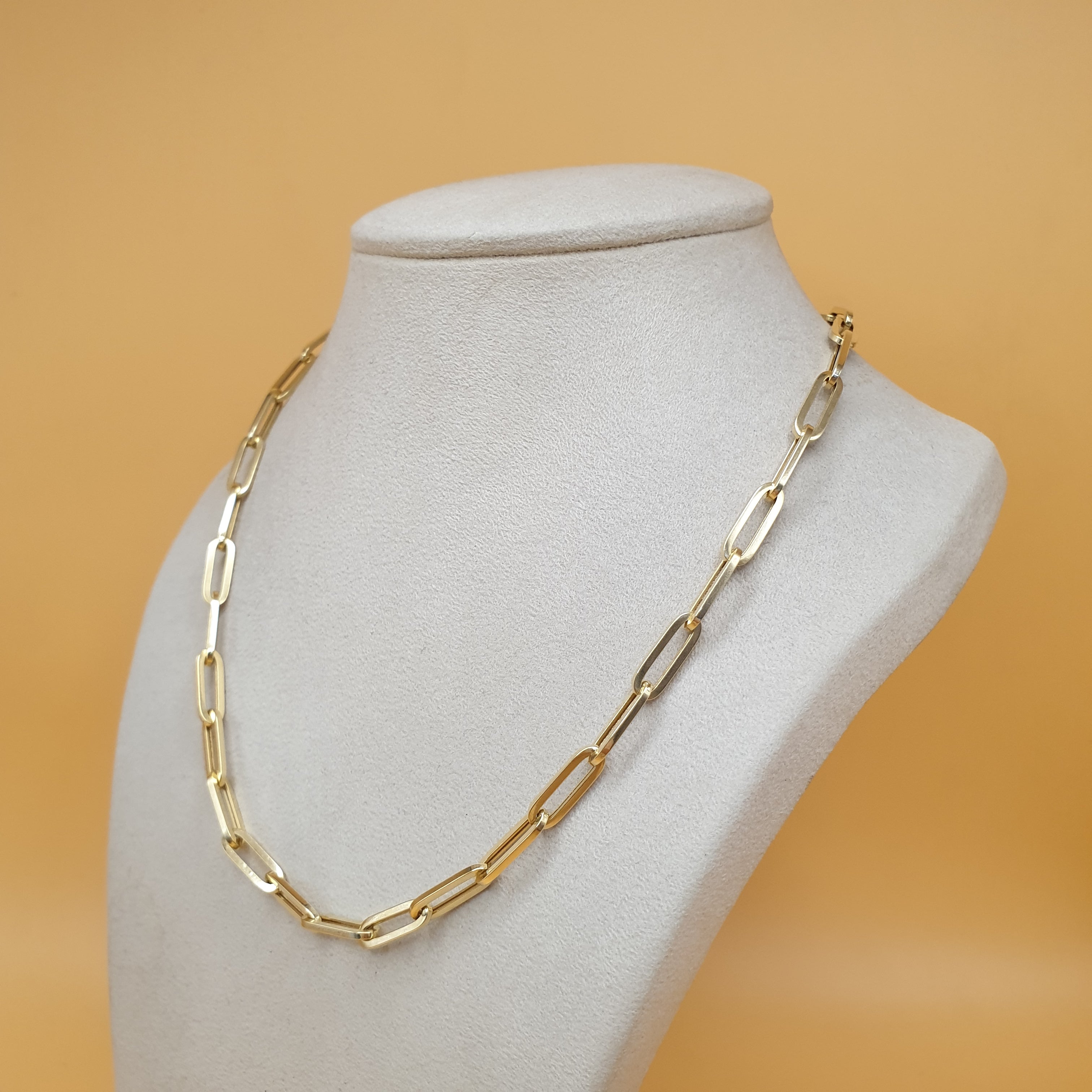Paperclip Necklace - 18K Yellow Gold