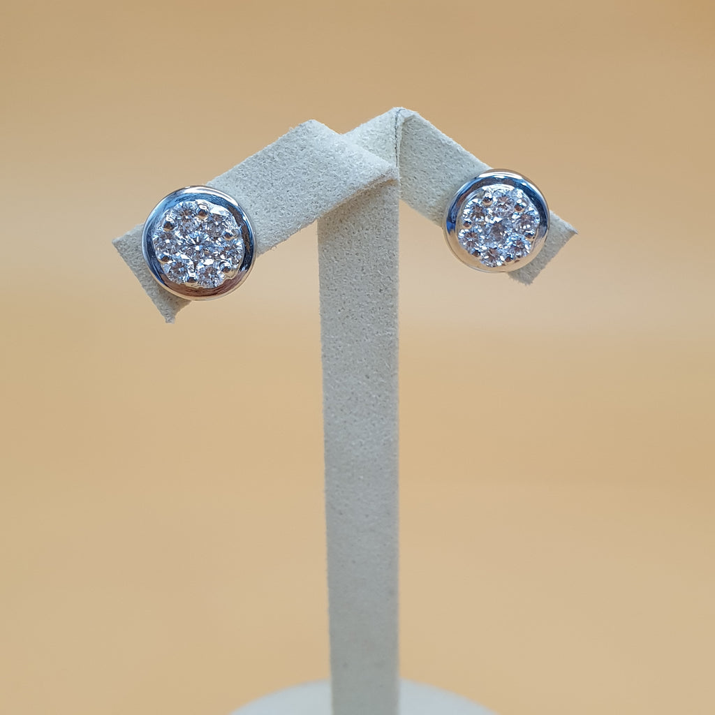 Round Diamond Terno Set – 14K White Gold (SOLD - INQUIRE FOR MADE TO ORDER)