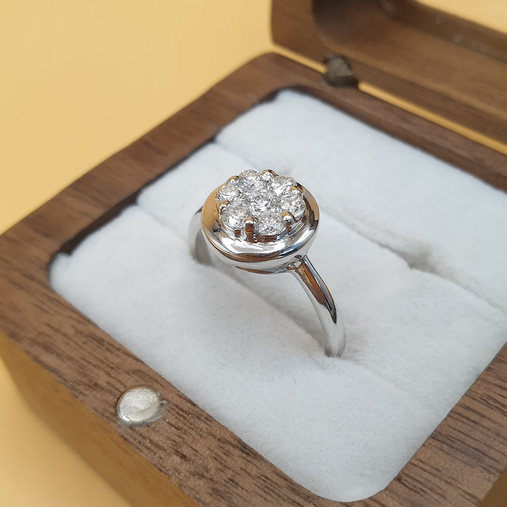 Round Diamond Terno Set – 14K White Gold (SOLD - INQUIRE FOR MADE TO ORDER)