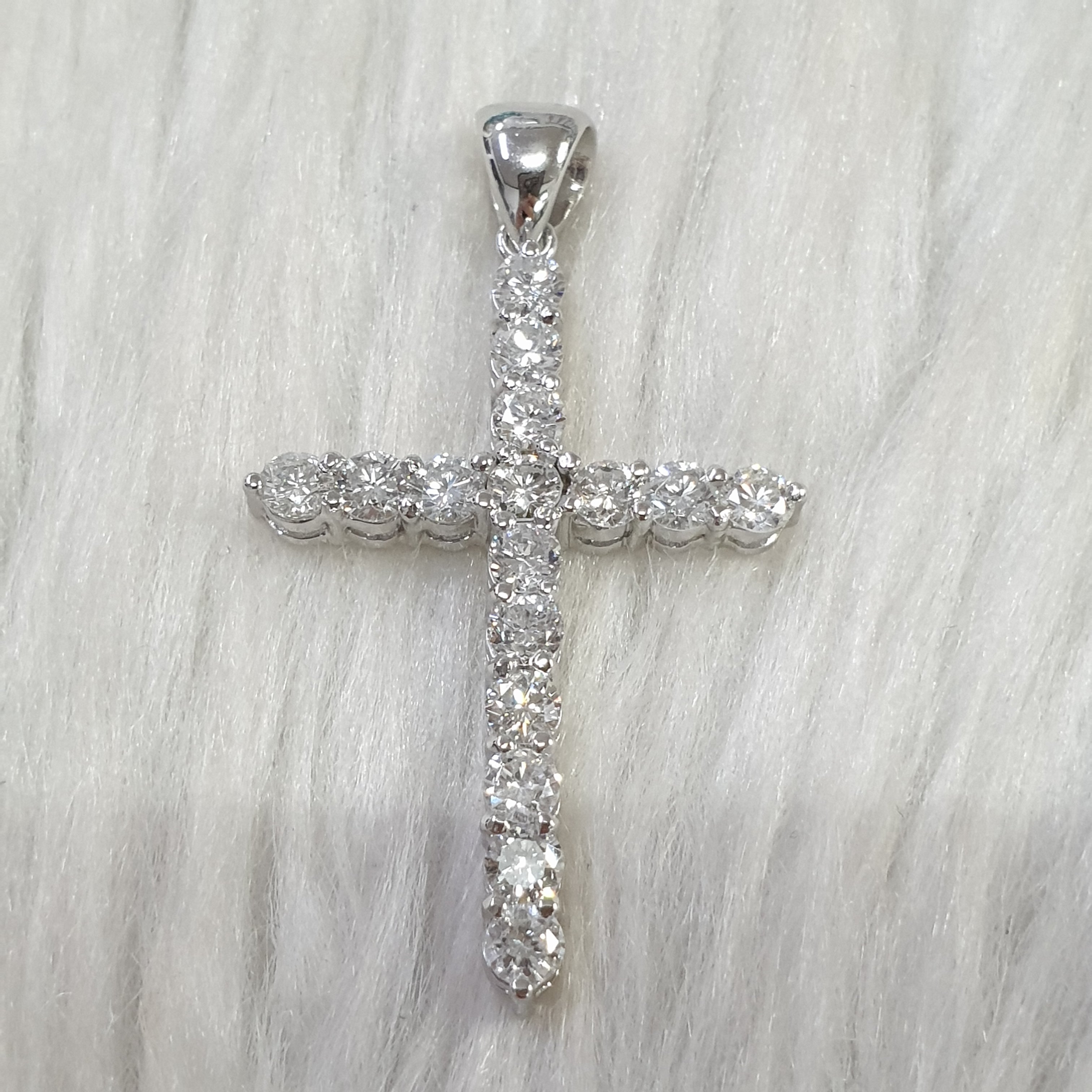 Cross Pendant - 14K White Gold (SOLD - INQUIRE FOR MADE TO ORDER)