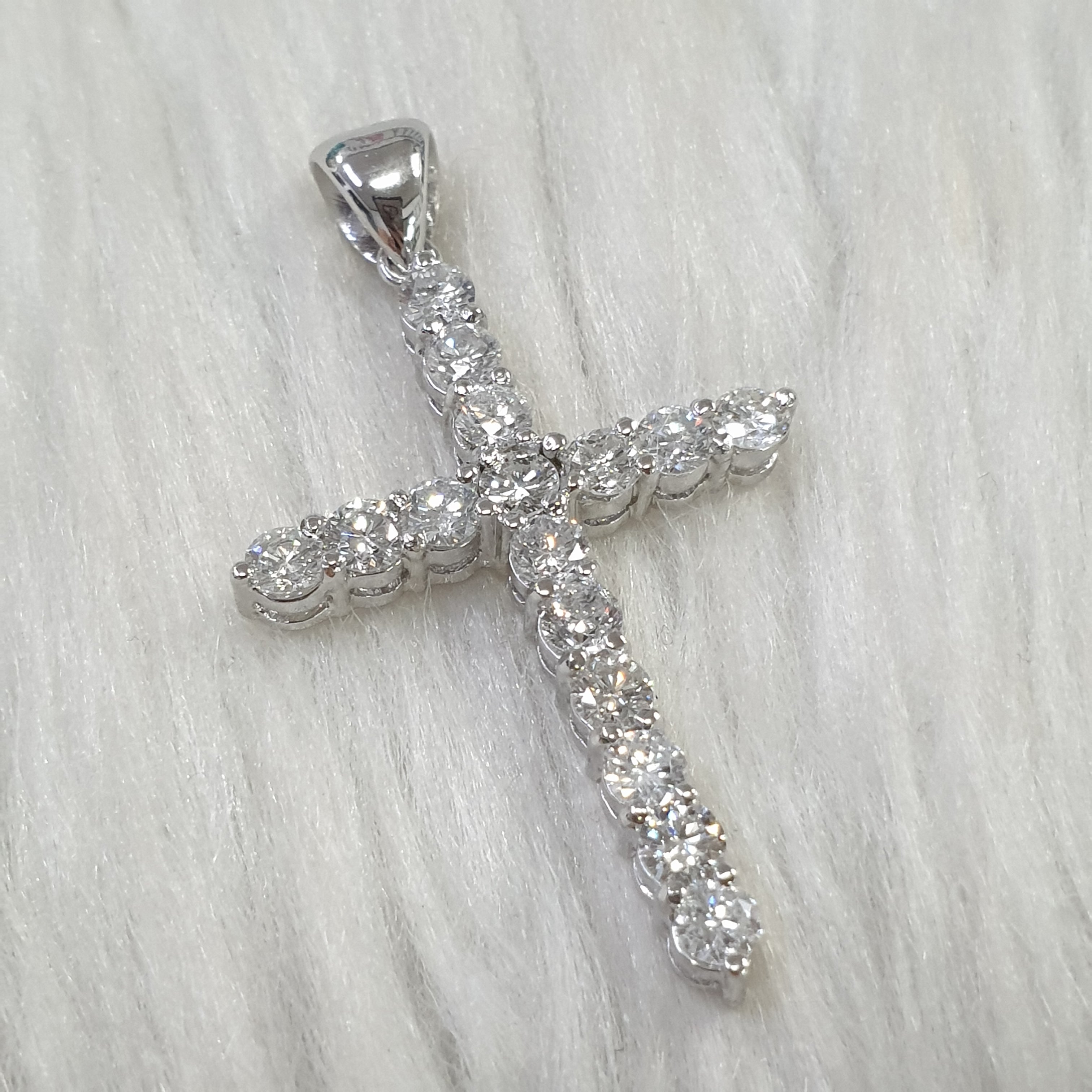 Cross Pendant - 14K White Gold (SOLD - INQUIRE FOR MADE TO ORDER)
