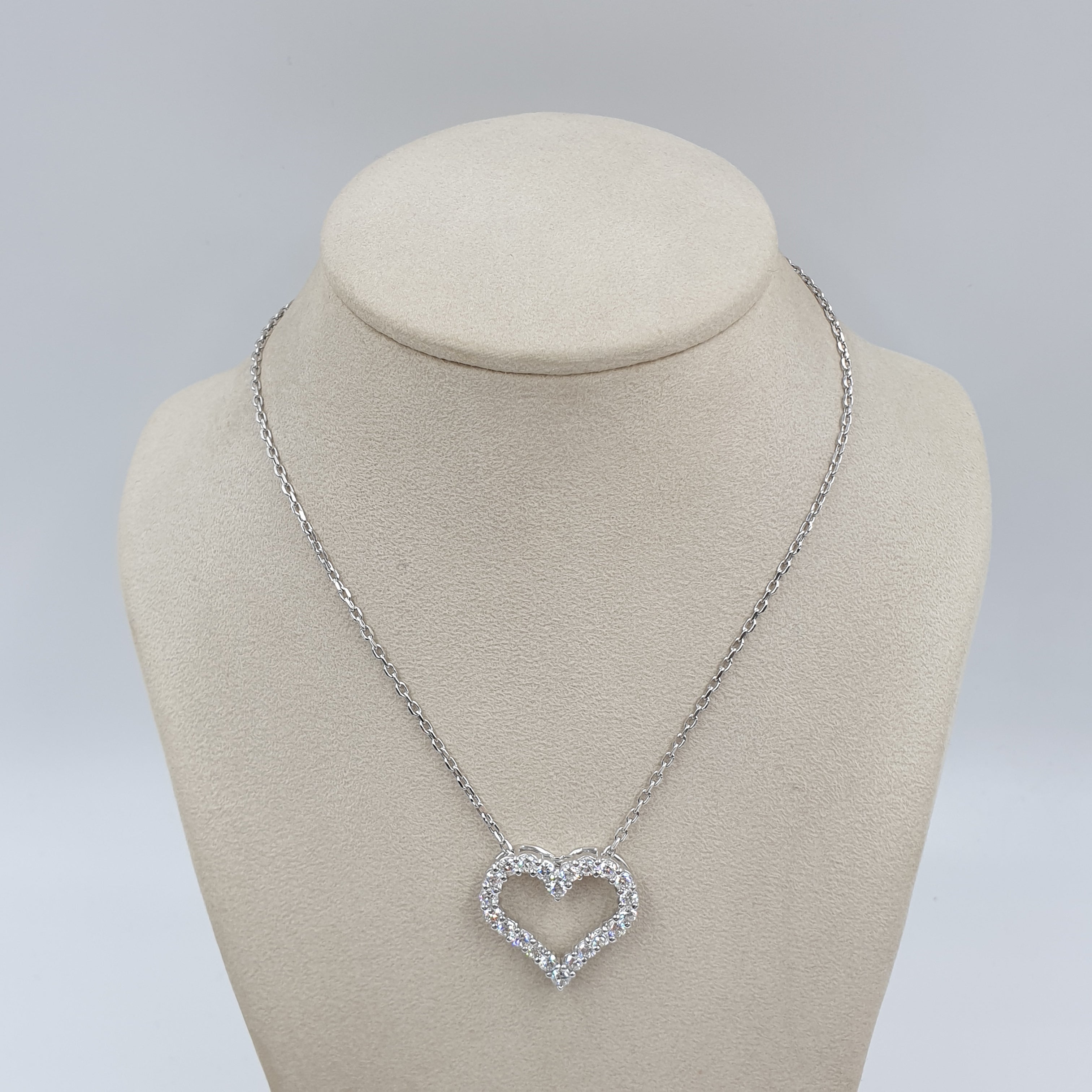 Heart Pendant - 14K White Gold