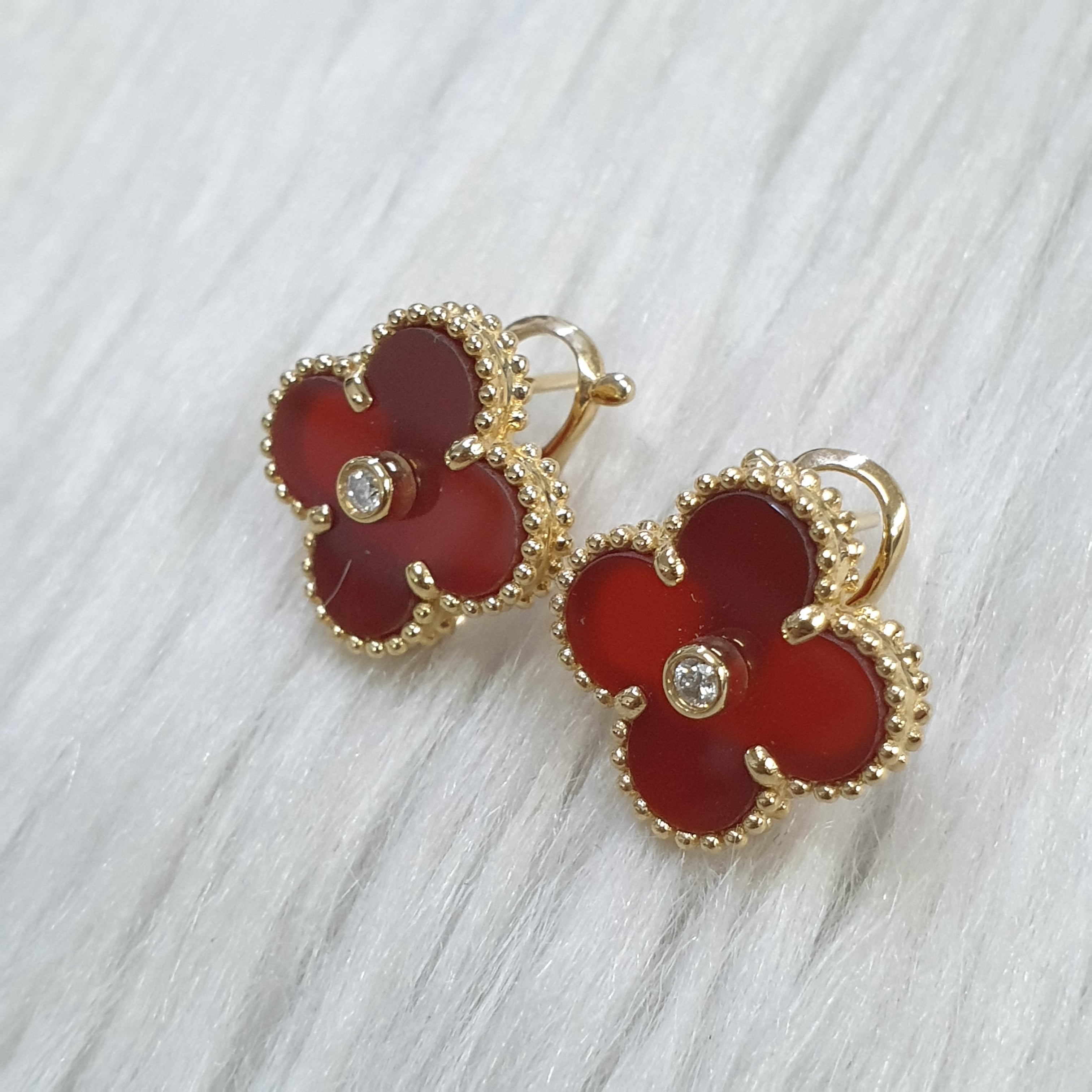 Clover Pair Earring - 18K Yellow Gold