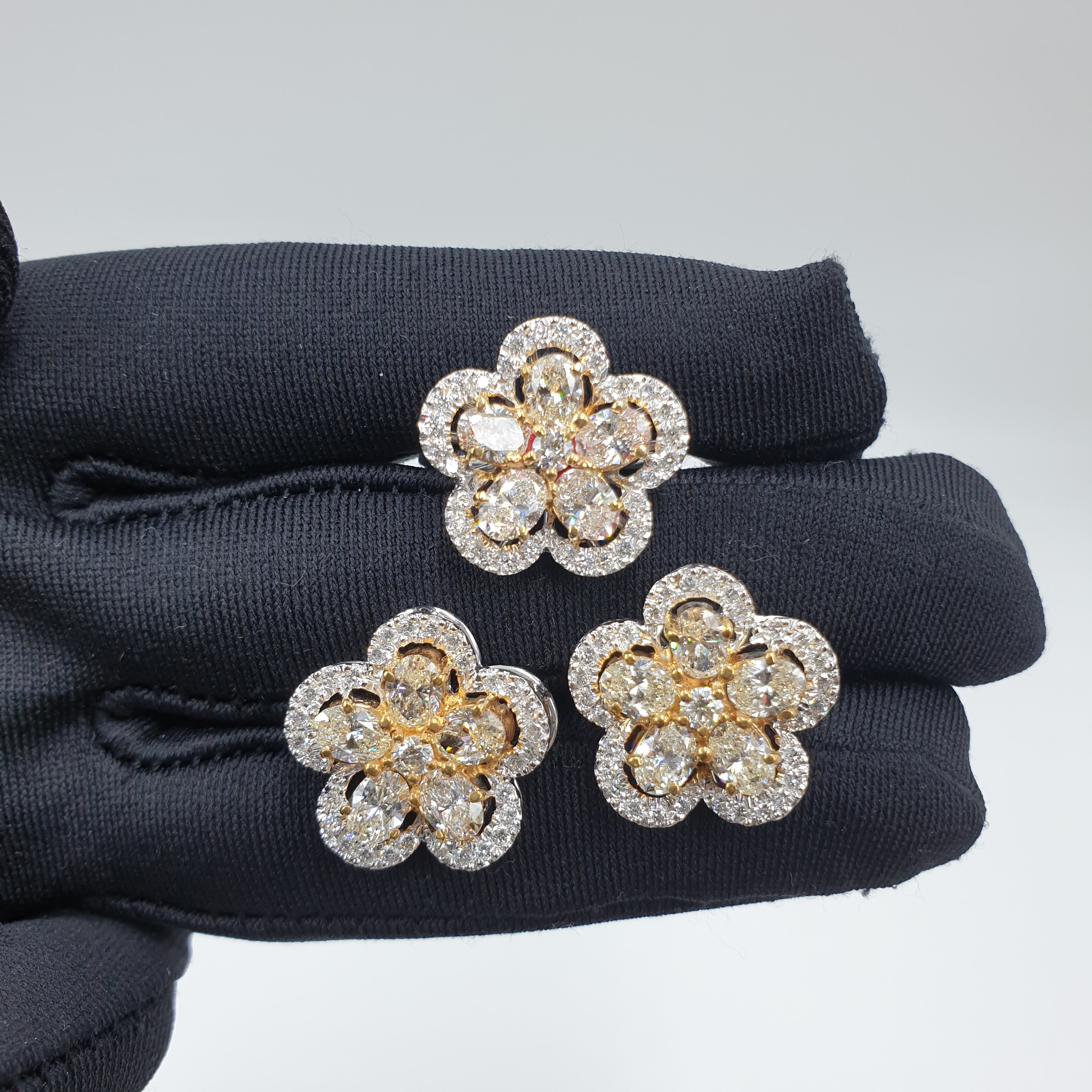 Flower Terno - 14K White Gold/Yellow Gold