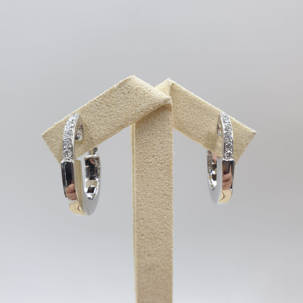 Padlock Earrings - 18K White Gold (SOLD - INQUIRE FOR MADE TO ORDER)