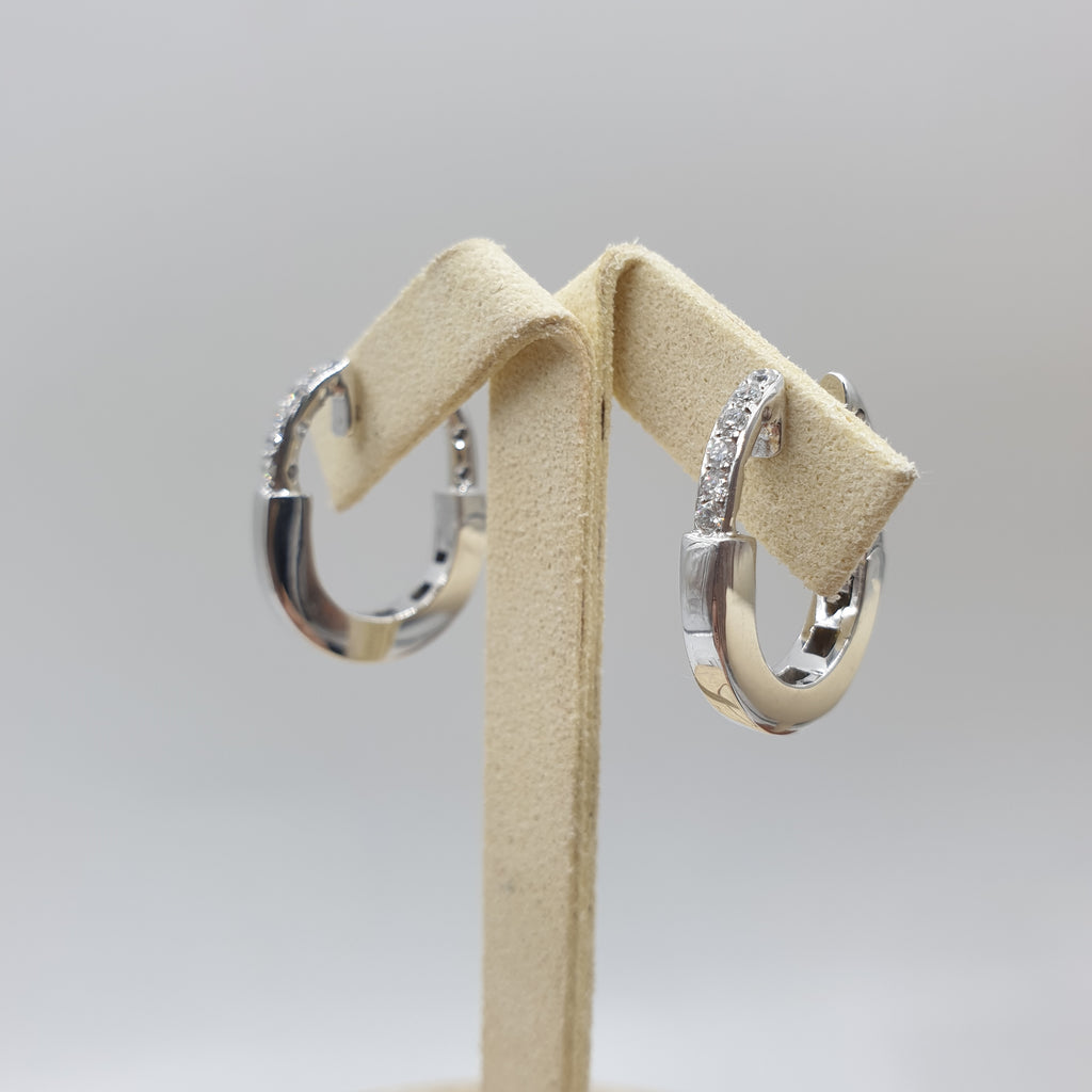 Padlock Earrings - 18K White Gold (SOLD - INQUIRE FOR MADE TO ORDER)